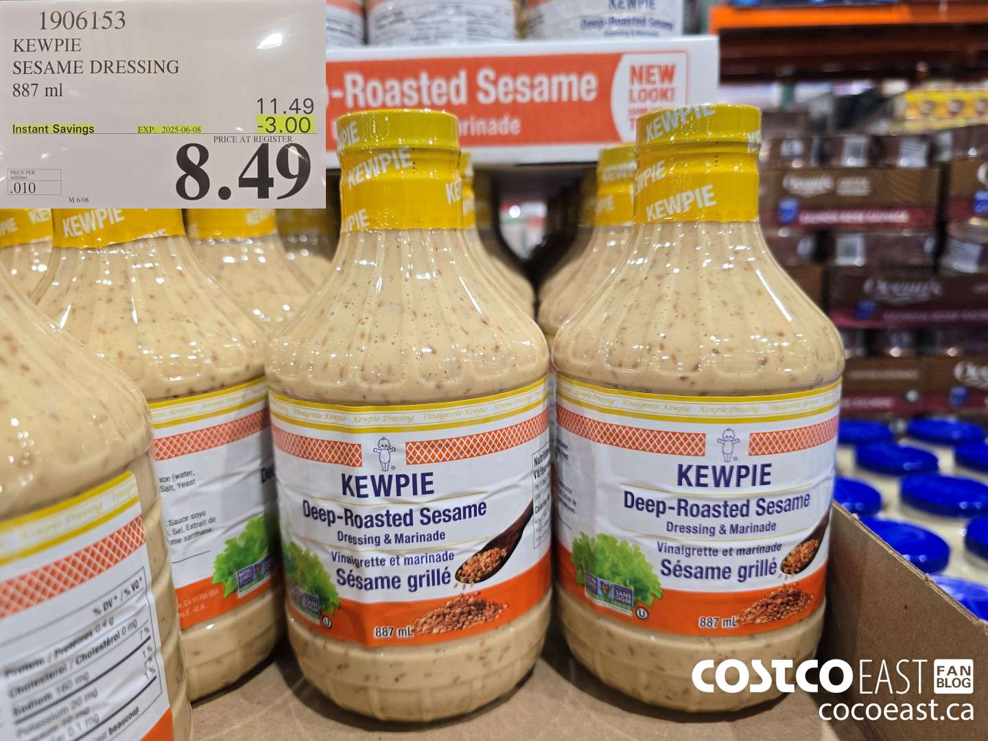 1906153 KEWPIE SESAME DRESSING 887 ml ($3.00 INSTANT SAVINGS EXPIRES ON 2025-06-08) $8.49