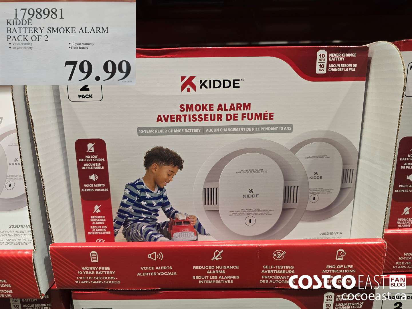 1798981 KIDDE BATTERY SMOKE ALARM PACK OF 2 $79.99