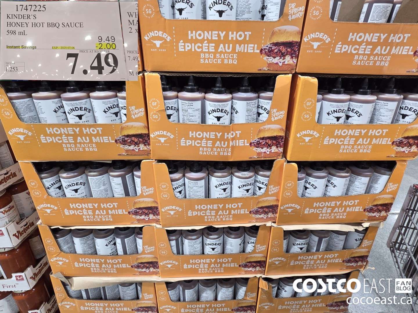 1747225 KINDER'S HONEY HOT BBQ SAUCE 598 mL ($2.00 INSTANT SAVINGS EXPIRES ON 2025-07-06) $7.49