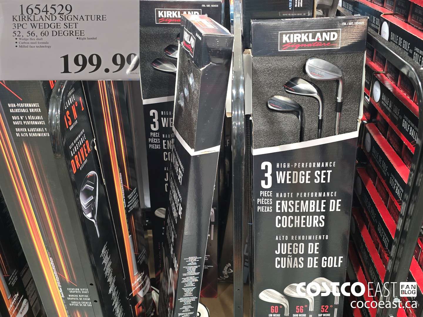 1654529 KIRKLAND SIGNATURE 3PC GOLF SET 3 WEDGES $199.99