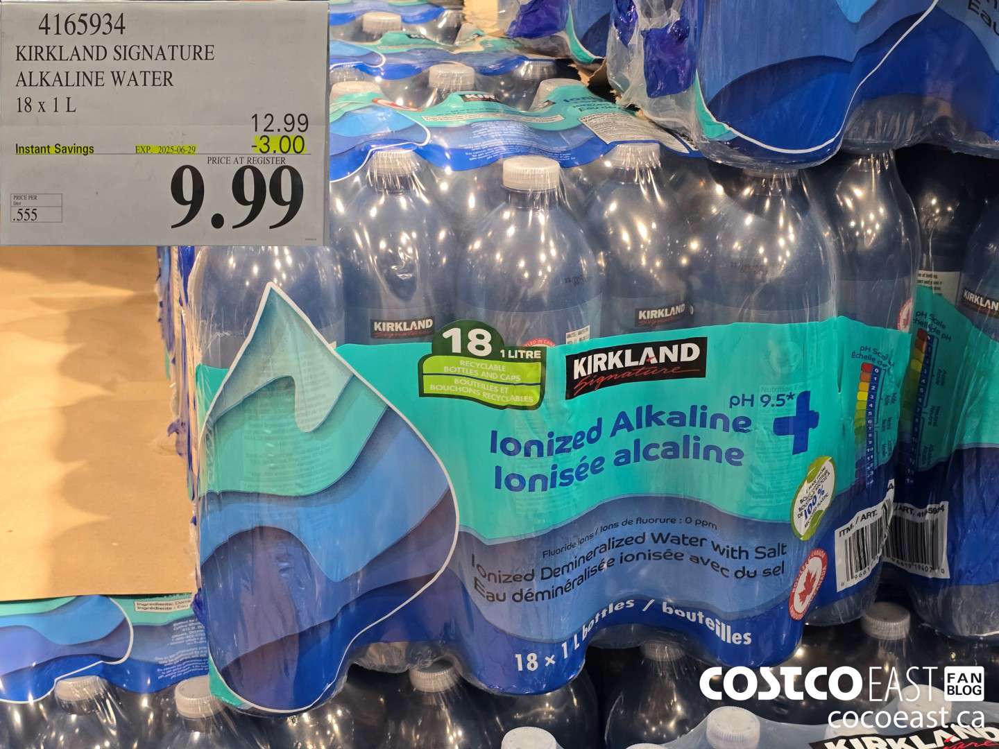 4165934 KIRKLAND SIGNATURE ALKALINE WATER 18 X 1 L ($3.00 INSTANT SAVINGS EXPIRES ON 2025-06-29) $9.99