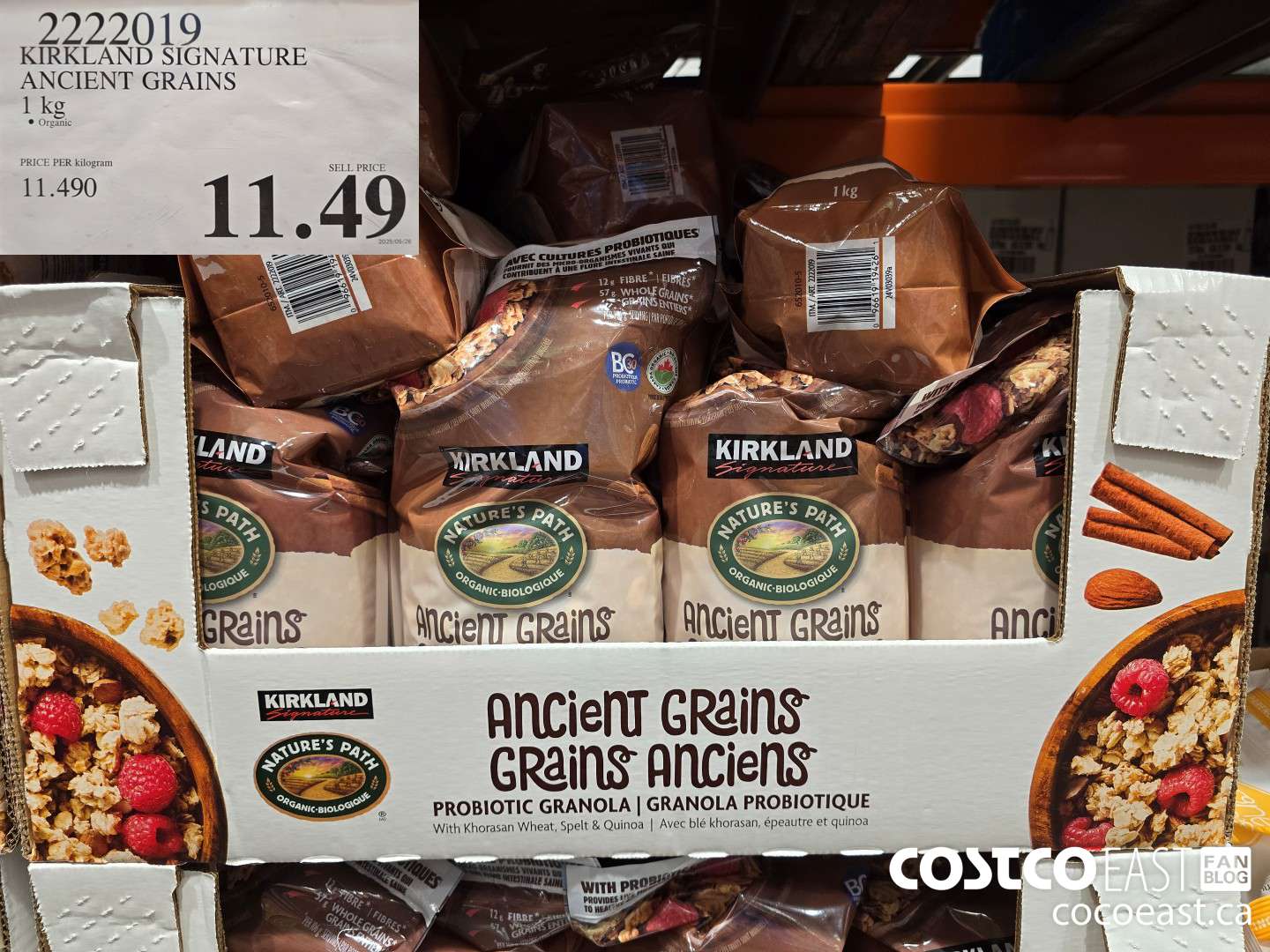 2222019 KIRKLAND SIGNATURE ANCIENT GRAINS 1 kg $11.49