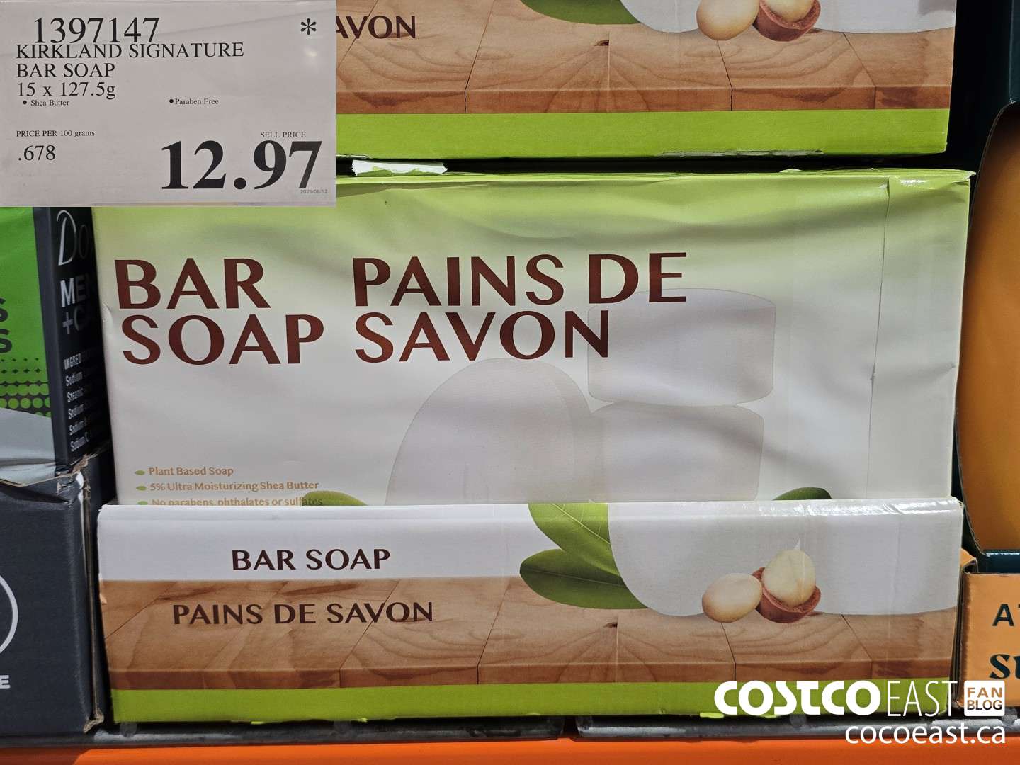 1397147 KIRKLAND SIGNATURE BAR SOAP 15 X 127.5 G $12.97