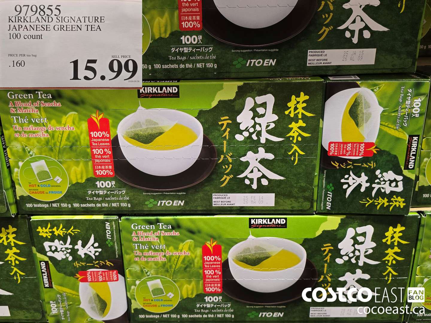 979855 KIRKLAND SIGNATURE JAPANESE GREEN TEA 100 COUNT $15.99