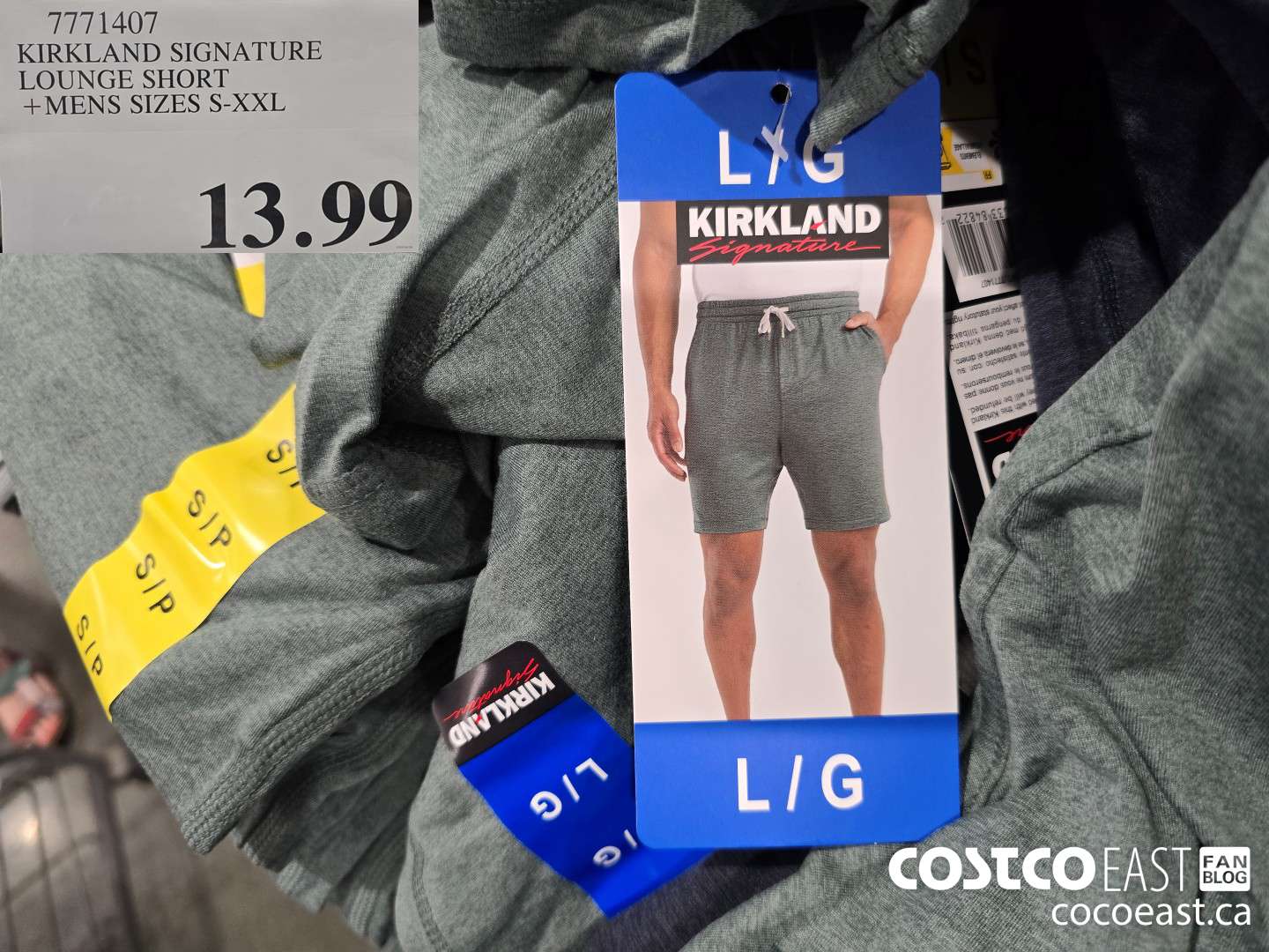 7771407 KIRKLAND SIGNATURE LOUNGE SHORT +MENS SIZES S-XXL $13.99