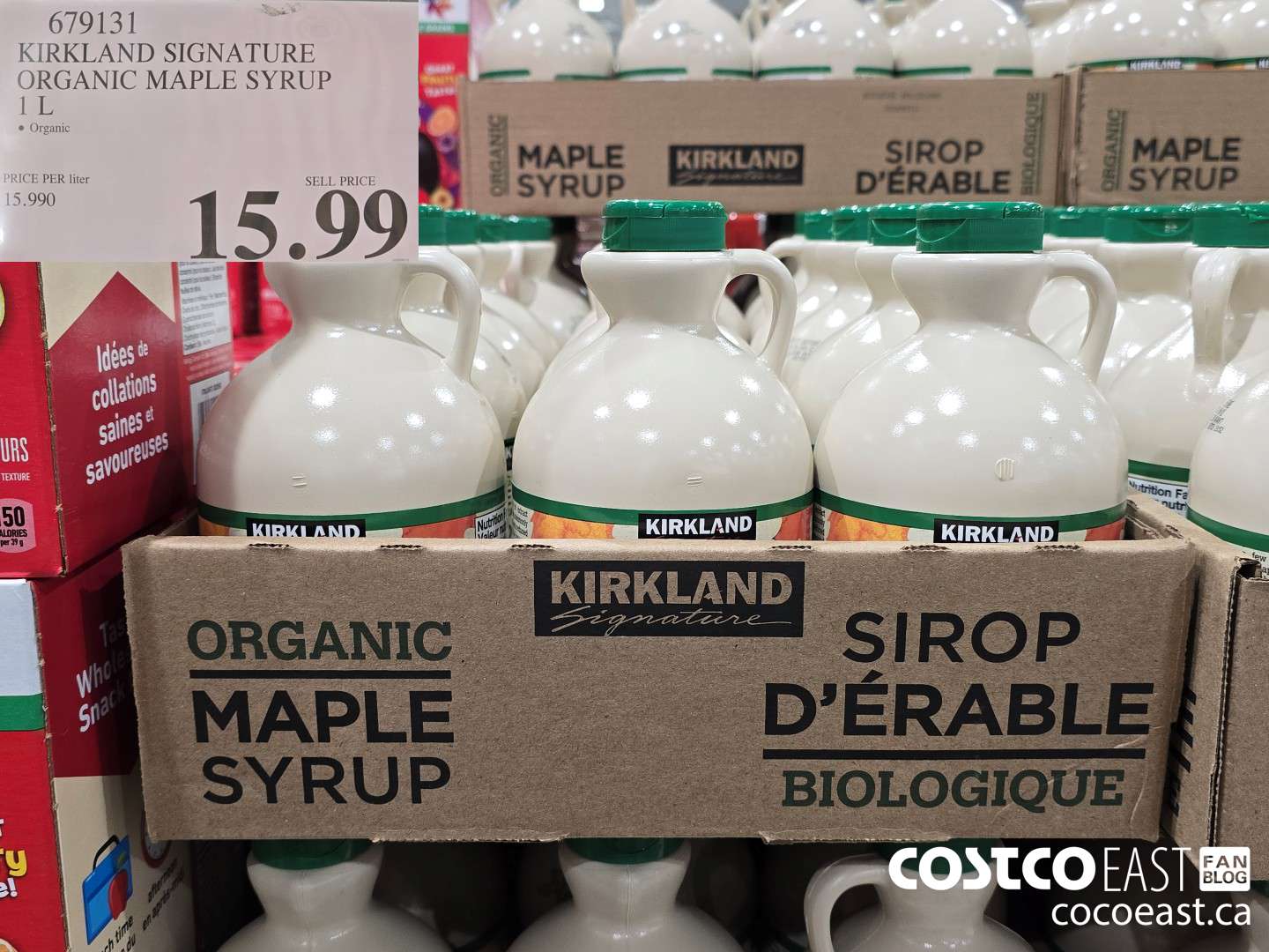 679131 KIRKLAND SIGNATURE ORGANIC MAPLE SYRUP 1L $15.99