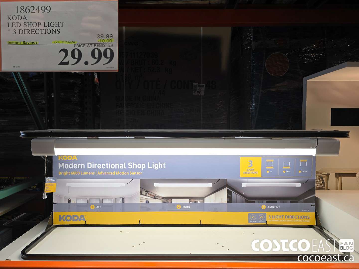 1862499 KODA LED SHOP LIGHT * 3 DIRECTIONS ($10.00 INSTANT SAVINGS EXPIRES ON 2025-06-30) $29.99