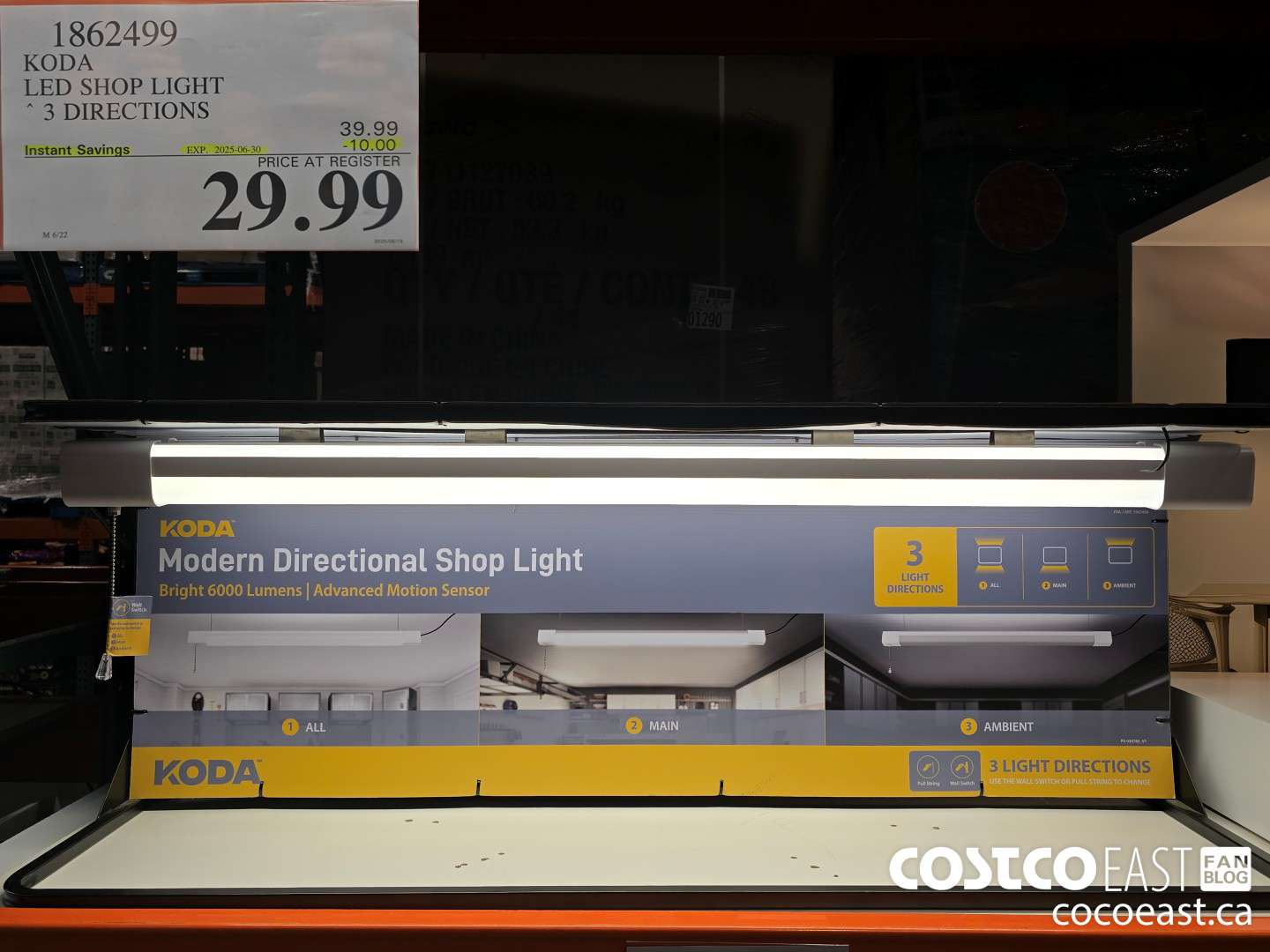 1862499 KODA LED SHOP LIGHT * 3 DIRECTIONS ($10.00 INSTANT SAVINGS EXPIRES ON 2025-06-30) $29.99