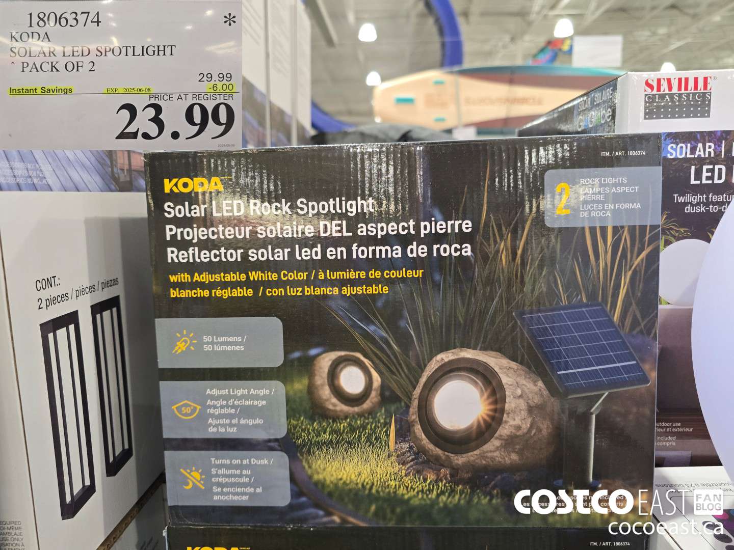 1806374 KODA SOLAR LED SPOTLIGHT PACK OF 2 ($6.00 INSTANT SAVINGS EXPIRES ON 2025-06-08) $23.99