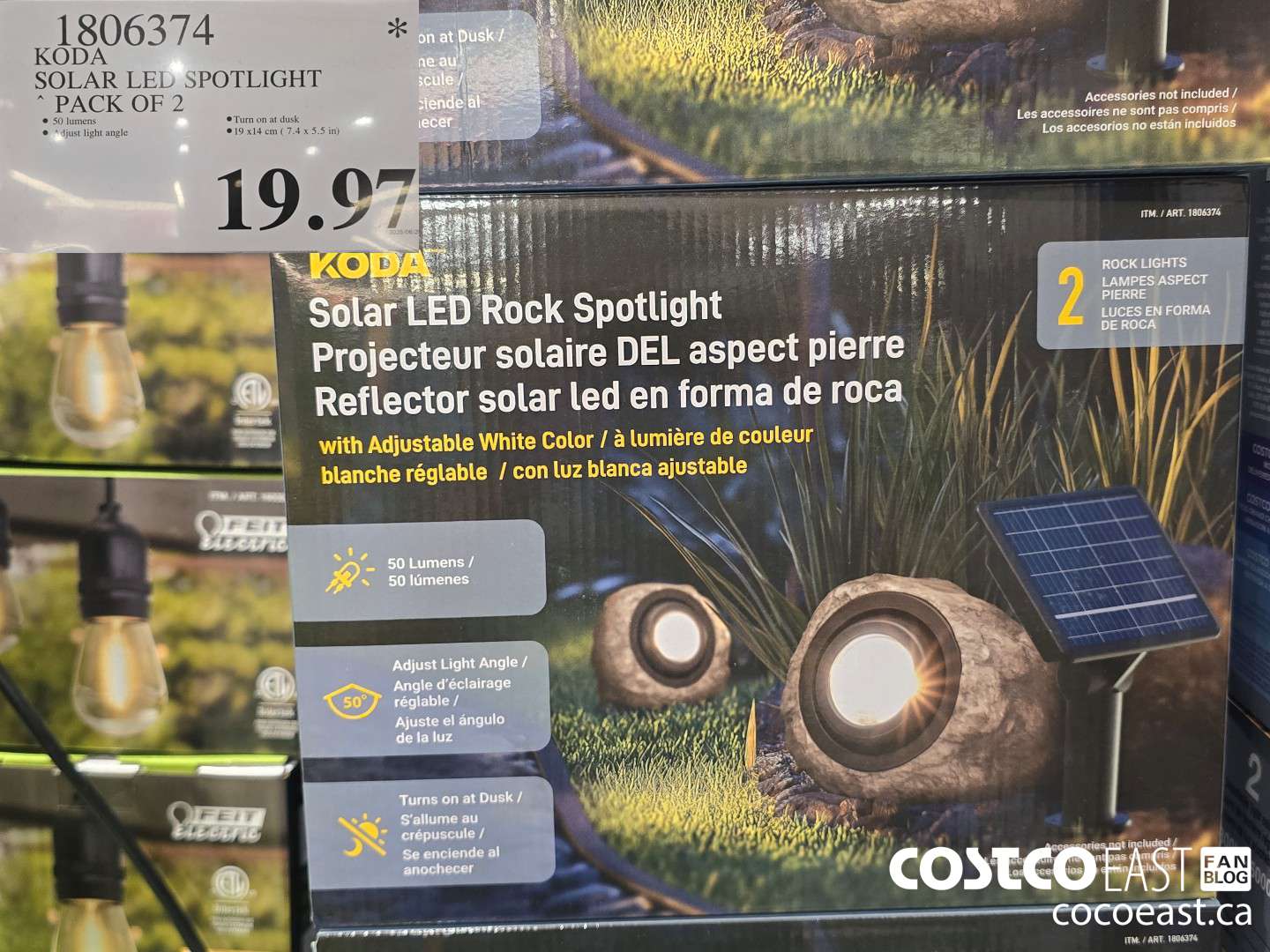 1806374 KODA SOLAR LED SPOTLIGHT PACK OF 2 $19.97
