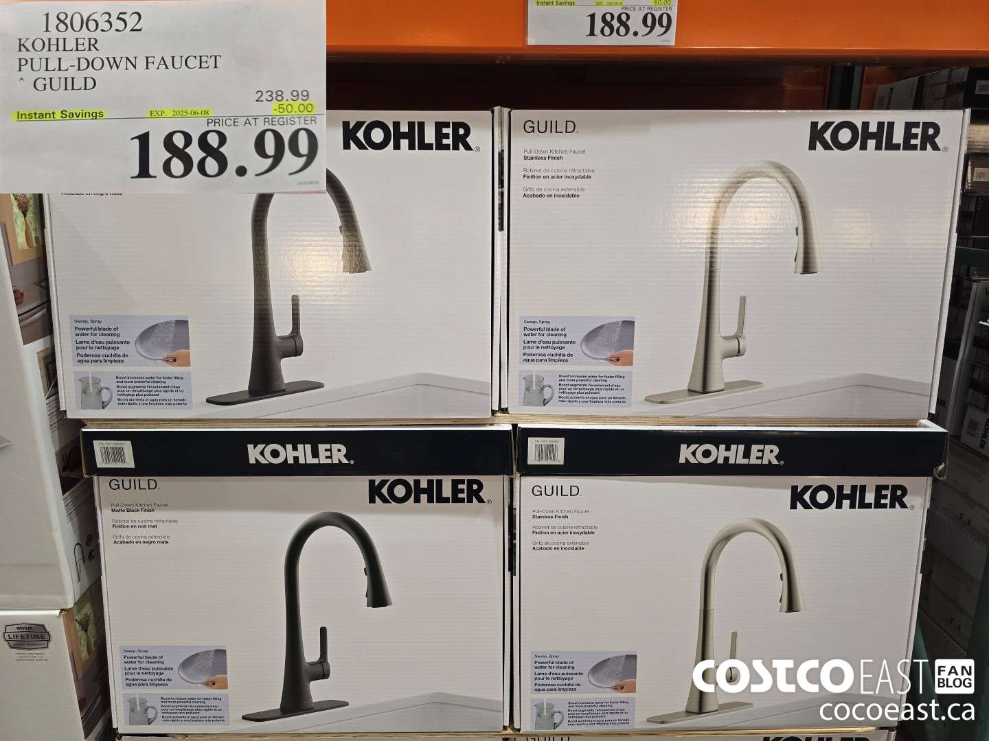 1806352 KOHLER PULL-DOWN FAUCET GUILD ($50.00 INSTANT SAVINGS EXPIRES ON 2025-06-08) $188.99