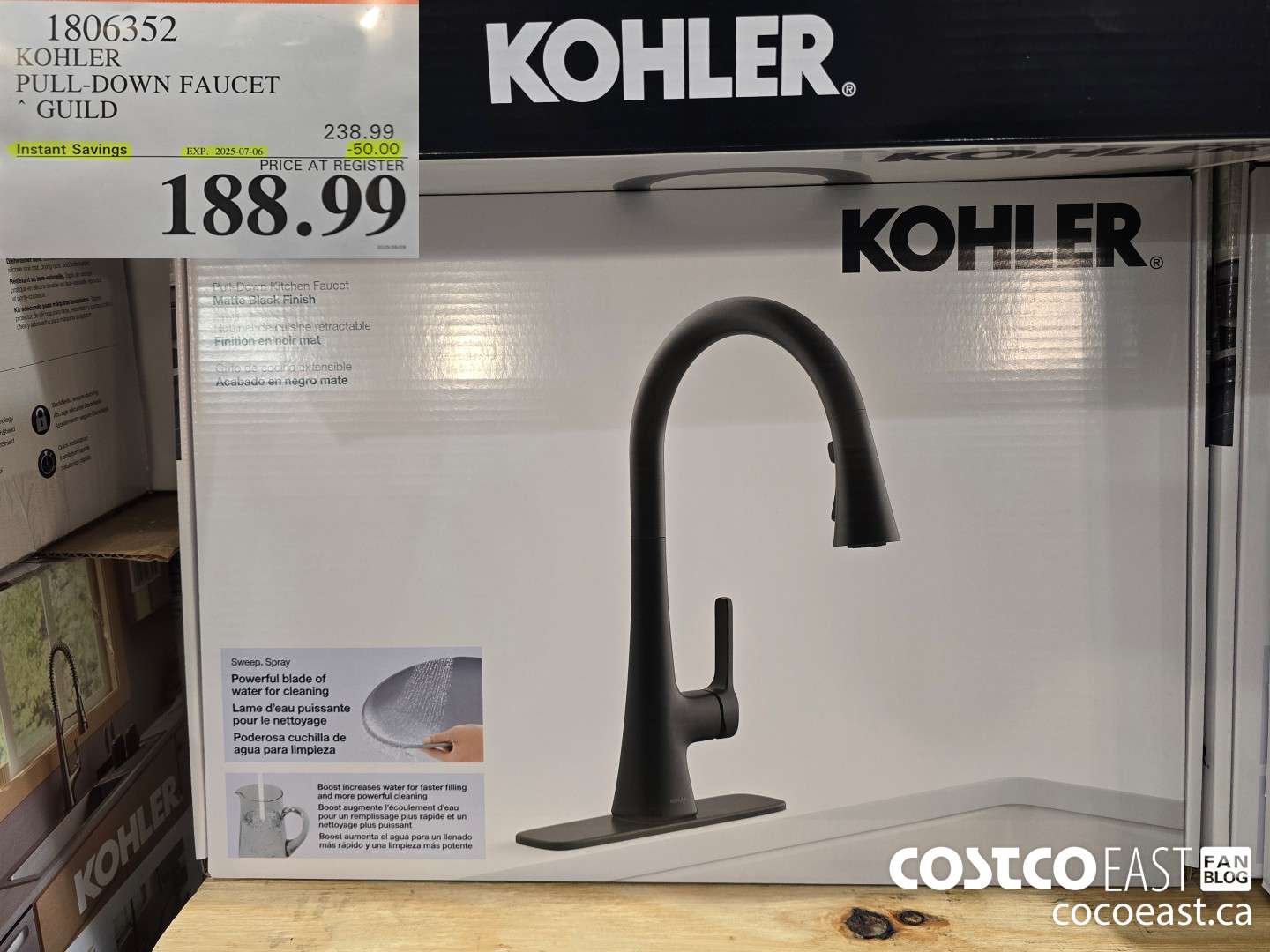 1806352 KOHLER PULL-DOWN FAUCET GUILD ($50.00 INSTANT SAVINGS EXPIRES ON 2025-07-06) $188.99