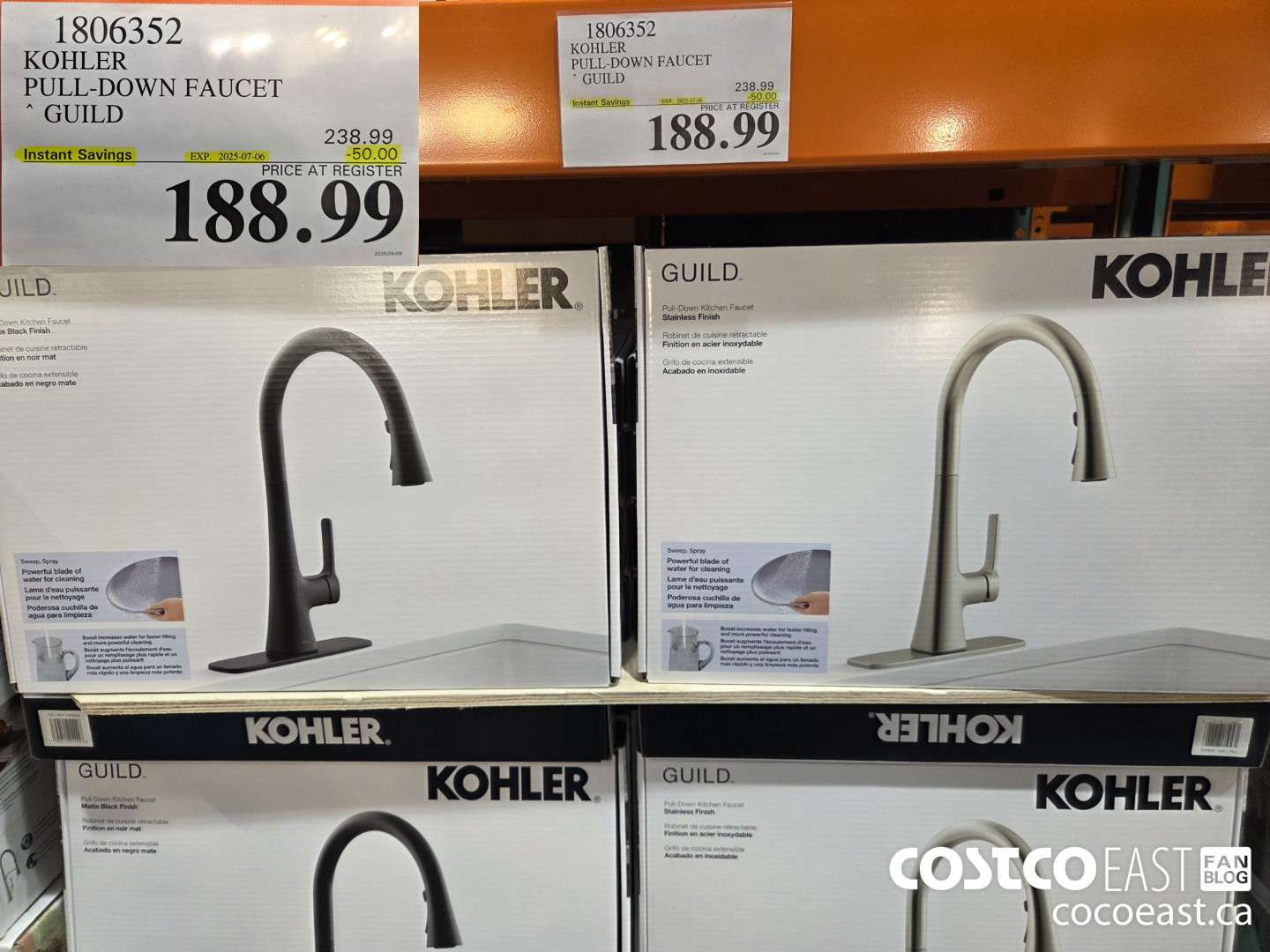 1806352 KOHLER PULL-DOWN FAUCET GUILD ($50.00 INSTANT SAVINGS EXPIRES ON 2025-07-06) $188.99