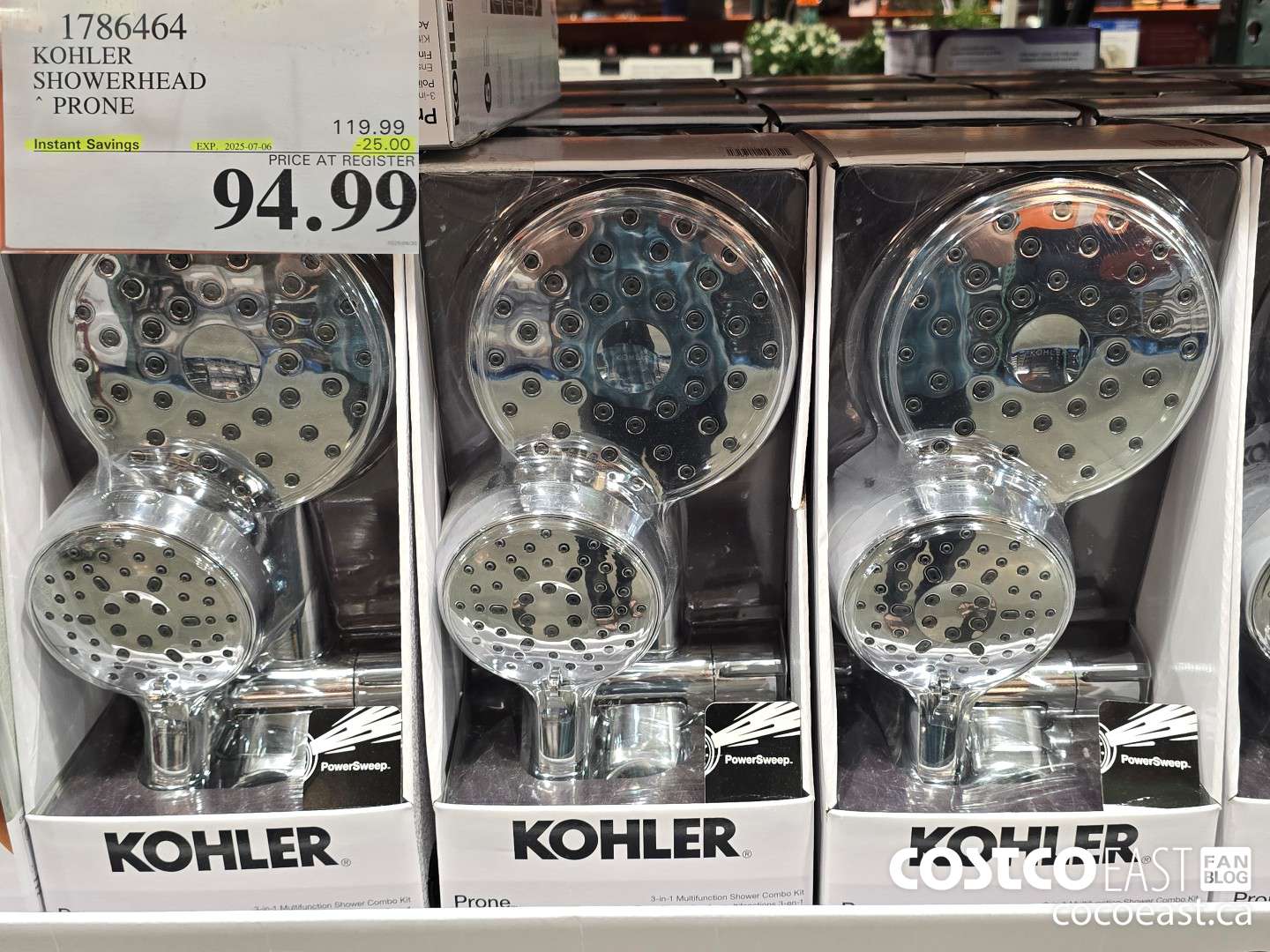 1786464 KOHLER SHOWERHEAD PRONE ($25.00 INSTANT SAVINGS EXPIRES ON 2025-07-06) $94.99