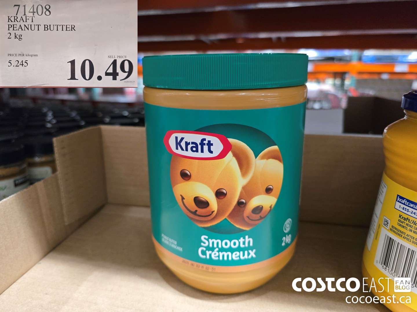 71408 KRAFT PEANUT BUTTER 2 KG $10.49