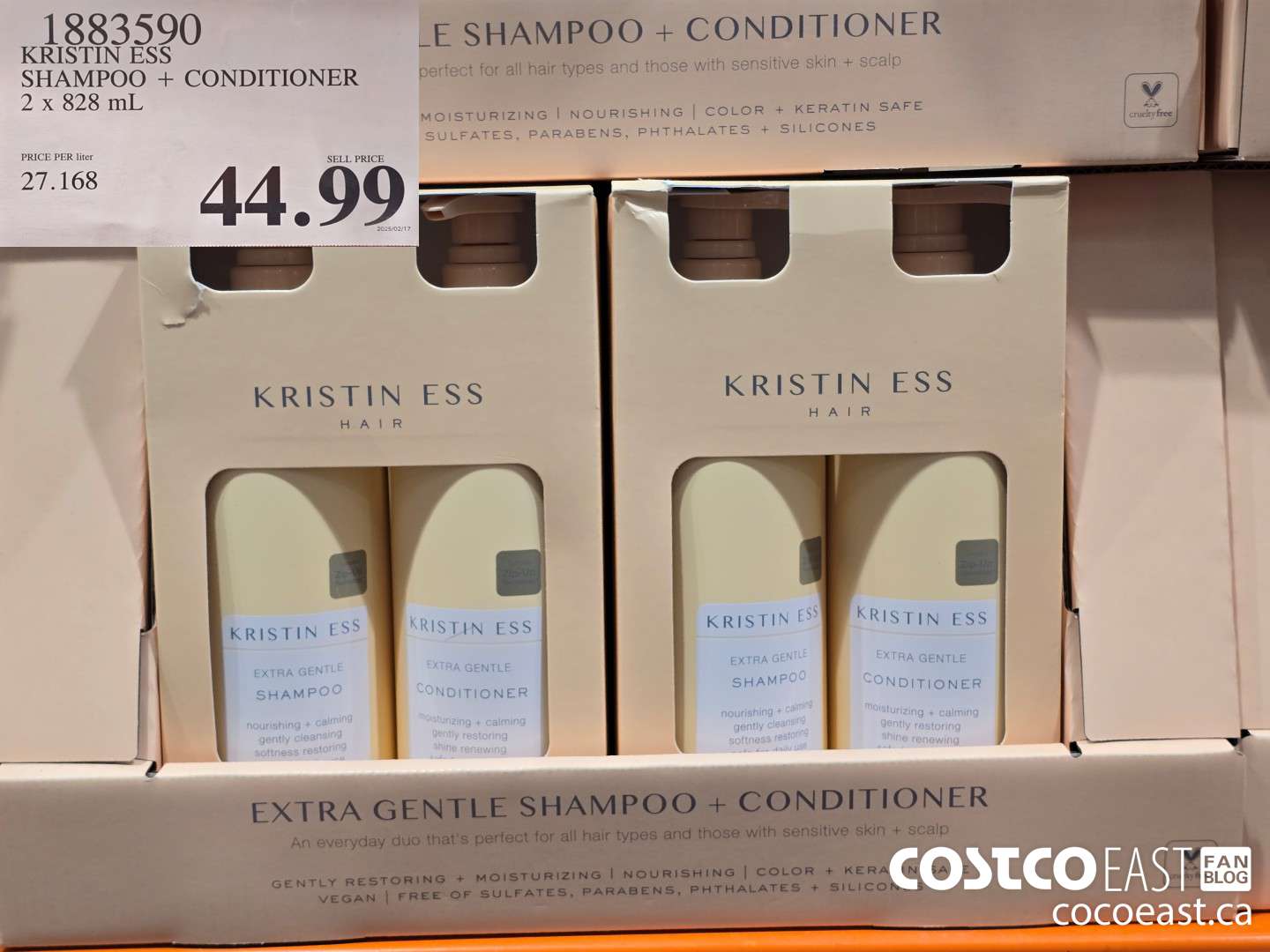1883590 KRISTIN ESS SHAMPOO + CONDITIONER 2 X 828 mL $44.99