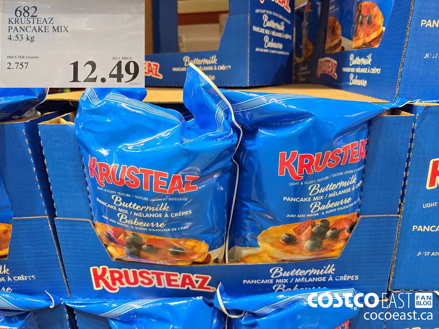 682 KRUSTEAZ PANCAKE MIX 4.53KG $12.49