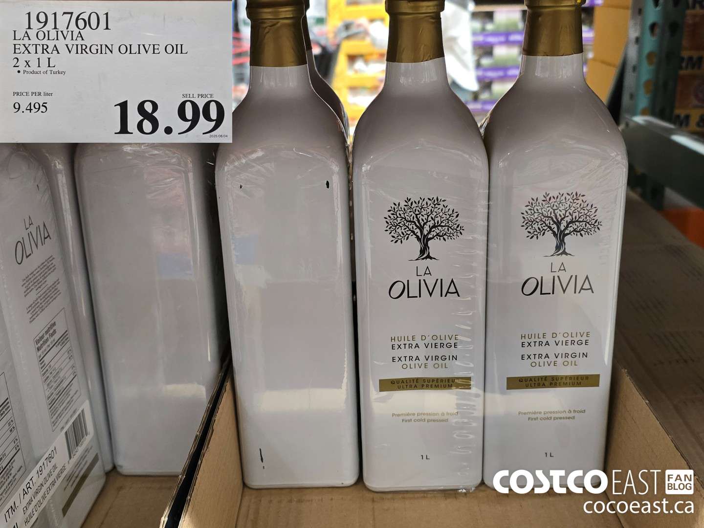 1917601 LA OLIVIA EXTRA VIRGIN OLIVE OIL 2 X 1 L $18.99