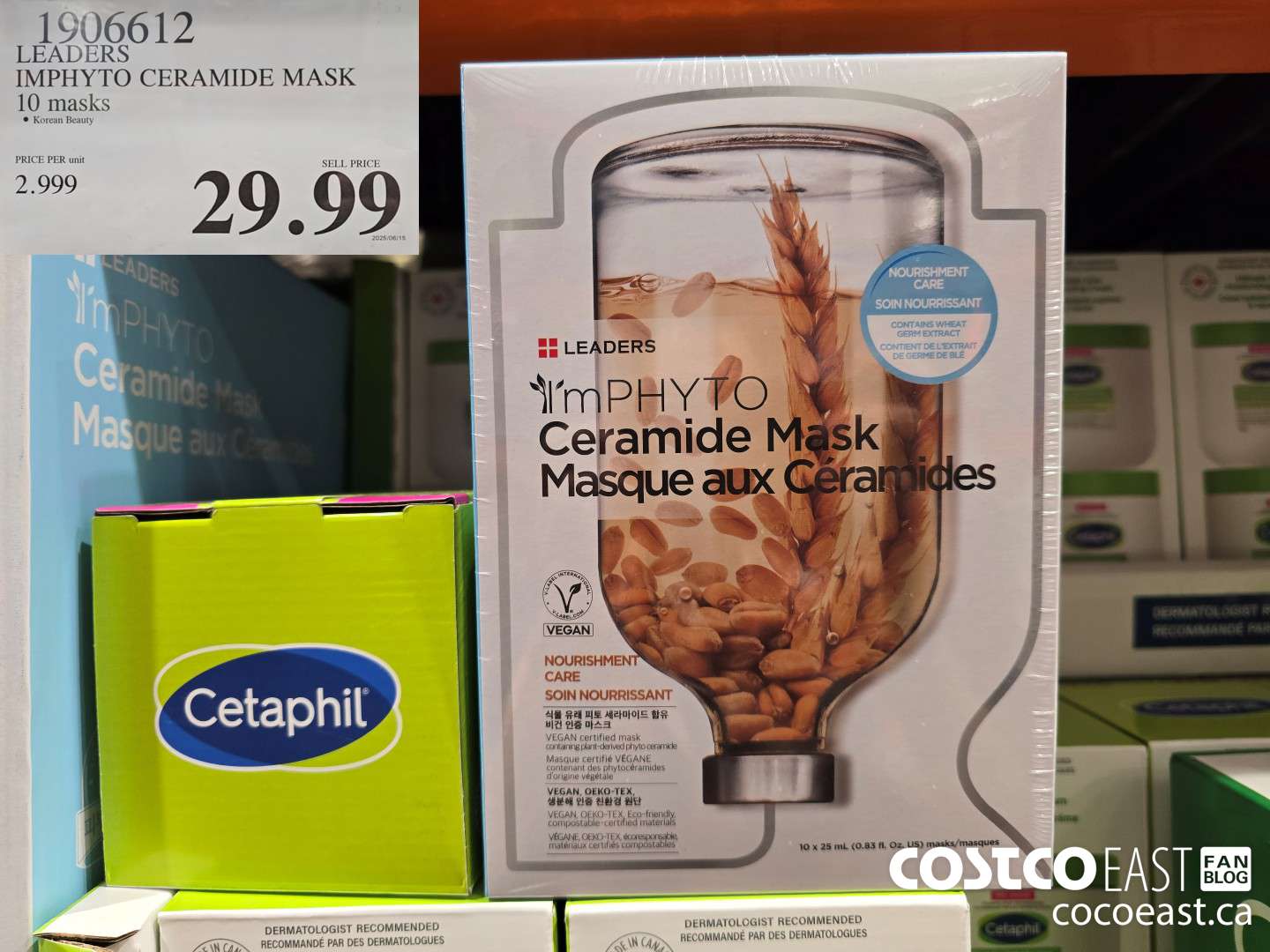 1906612 LEADERS IMPHYTO CERAMIDE MASK 10 MASKS $29.99