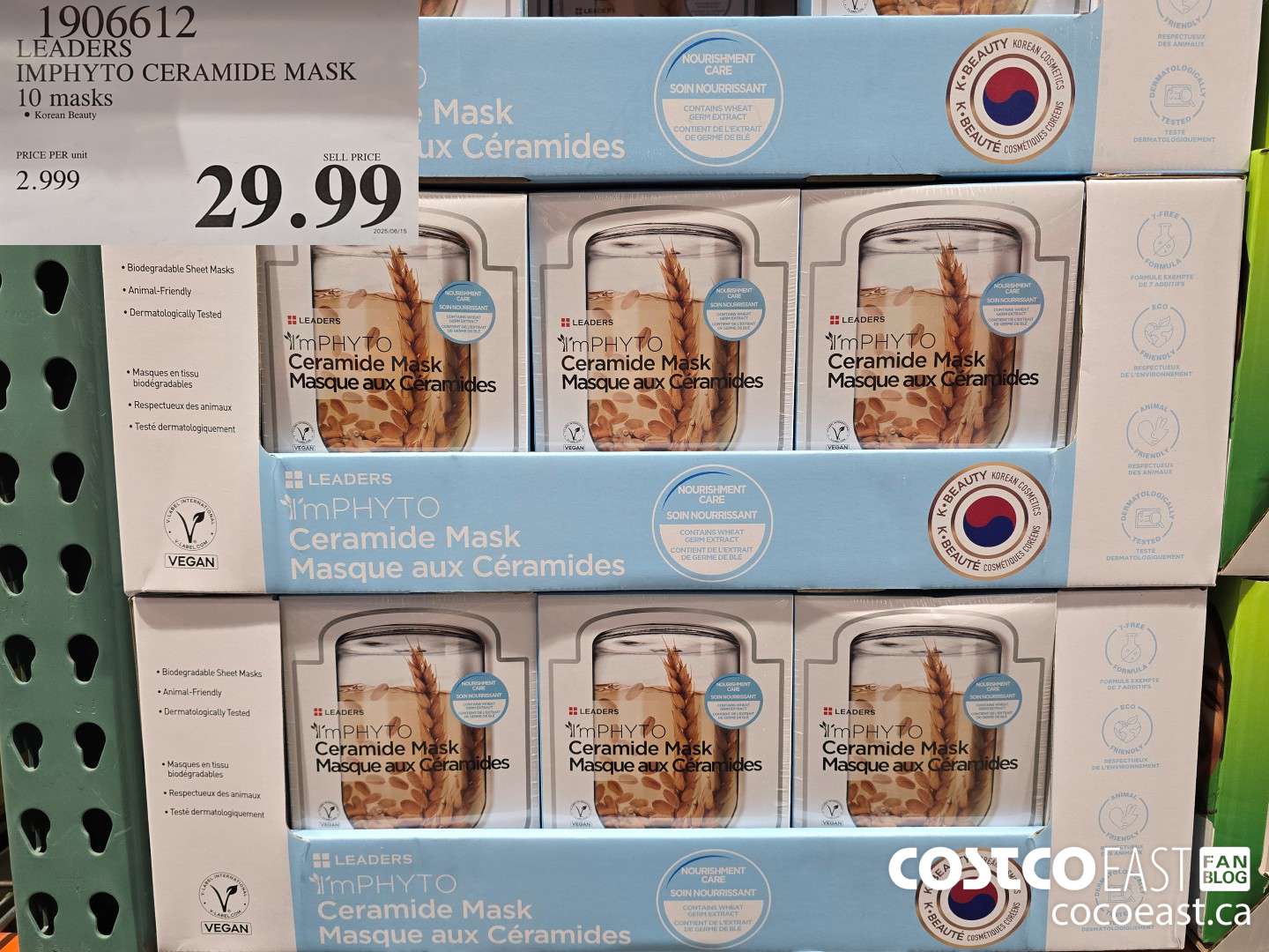 1906612 LEADERS IMPHYTO CERAMIDE MASK 10 MASKS $29.99