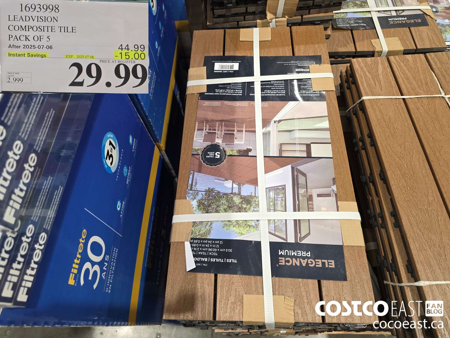 1693998 LEADVISION COMPOSITE TILE PACK OF 5 ($15.00 INSTANT SAVINGS EXPIRES ON 2025-07-06) $29.99