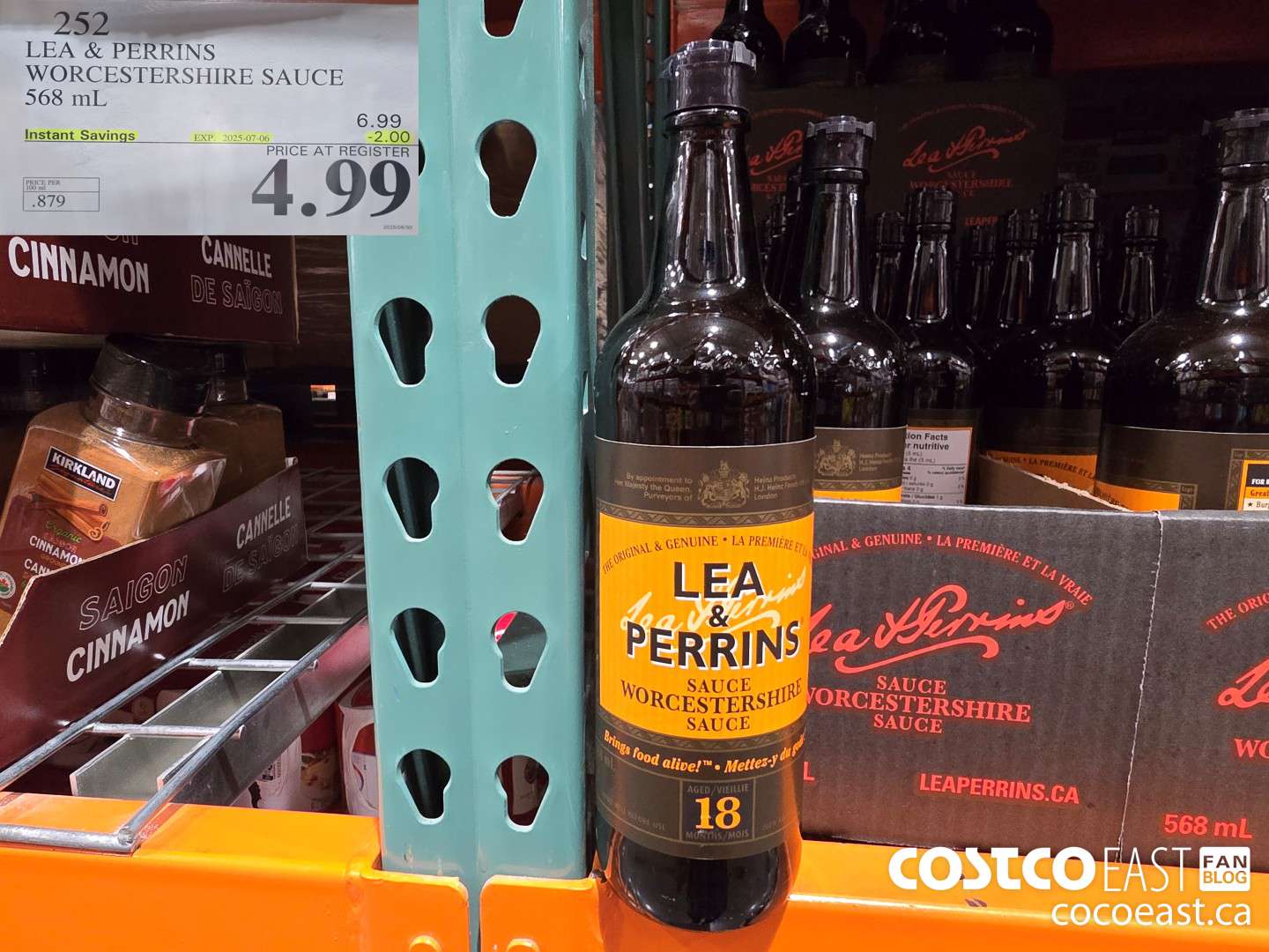 252 LEA & PERRINS WORCESTERSHIRE SAUCE 568 ML ($2.00 INSTANT SAVINGS EXPIRES ON 2025-07-06) $4.99