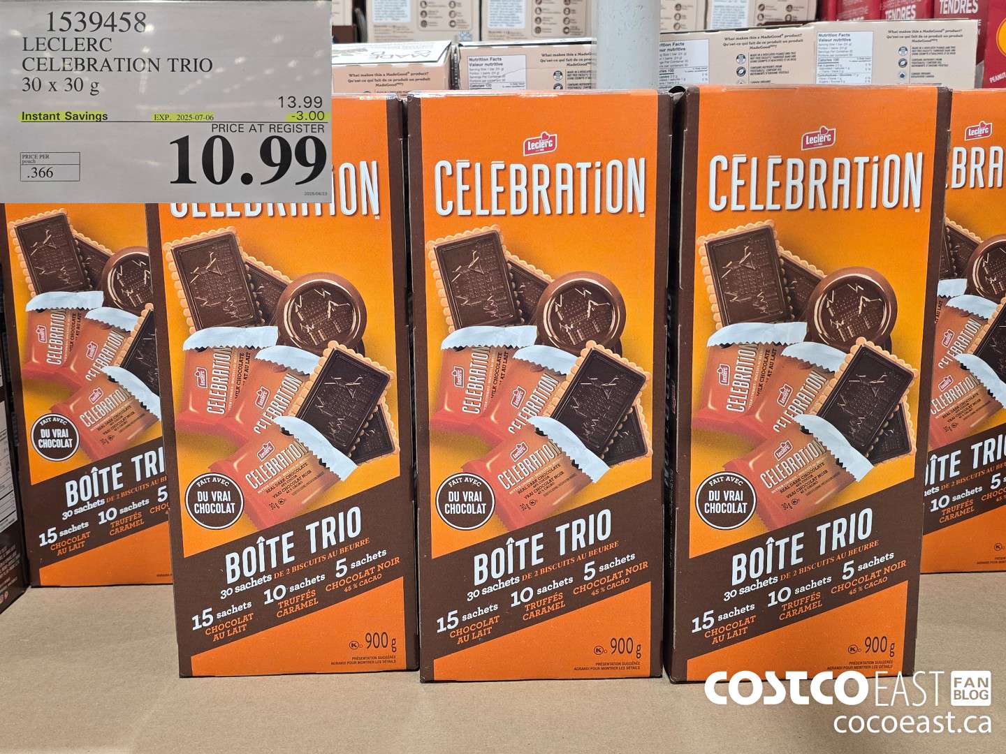 1539458 LECLERC CELEBRATION TRIO 30 x 30g ($3.00 INSTANT SAVINGS EXPIRES ON 2025-07-06) $10.99