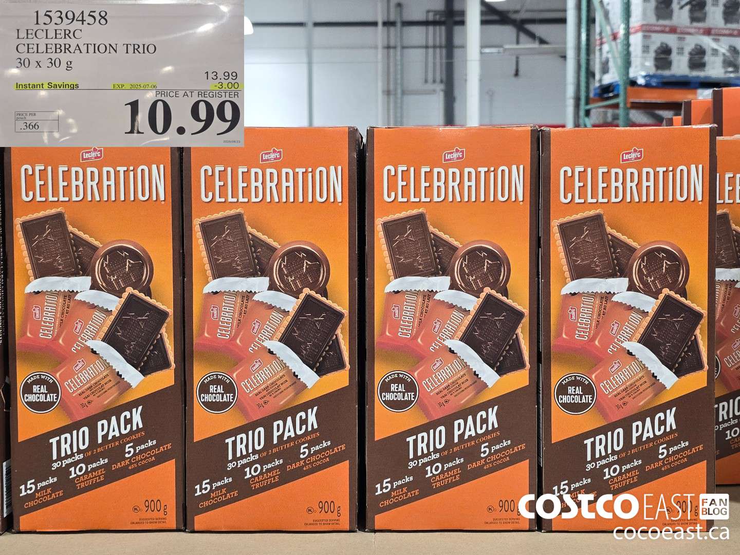 1539458 LECLERC CELEBRATION TRIO 30 x 30g ($3.00 INSTANT SAVINGS EXPIRES ON 2025-07-06) $10.99