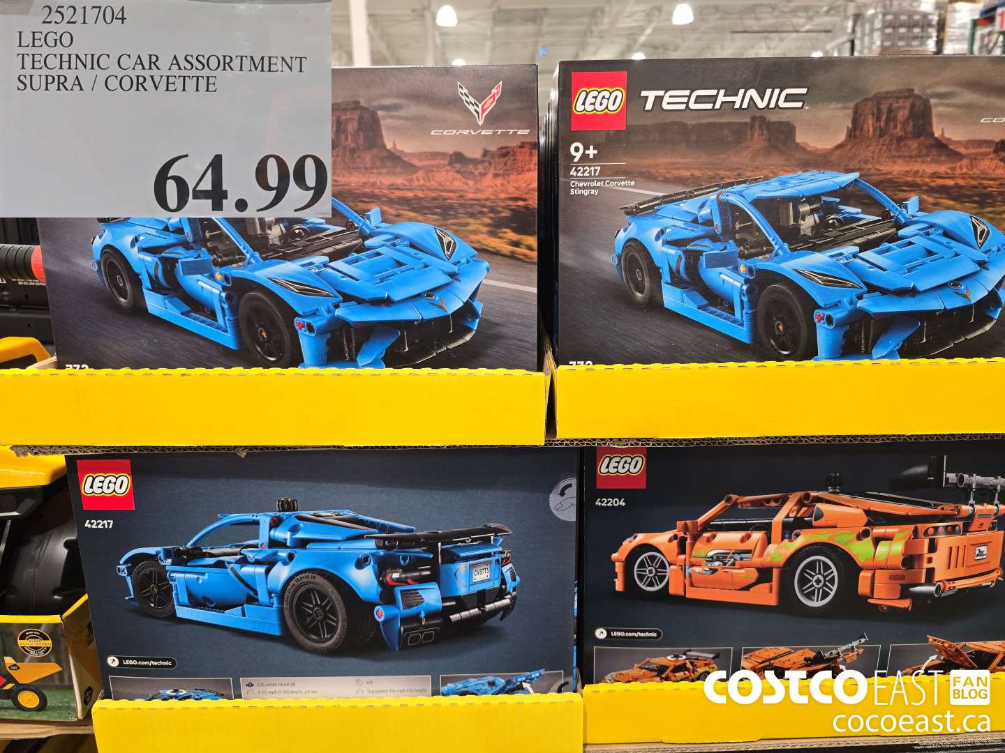 2521704 LEGO TECHNIC CAR ASSORTMENT SUPRA / CORVETTE $64.99