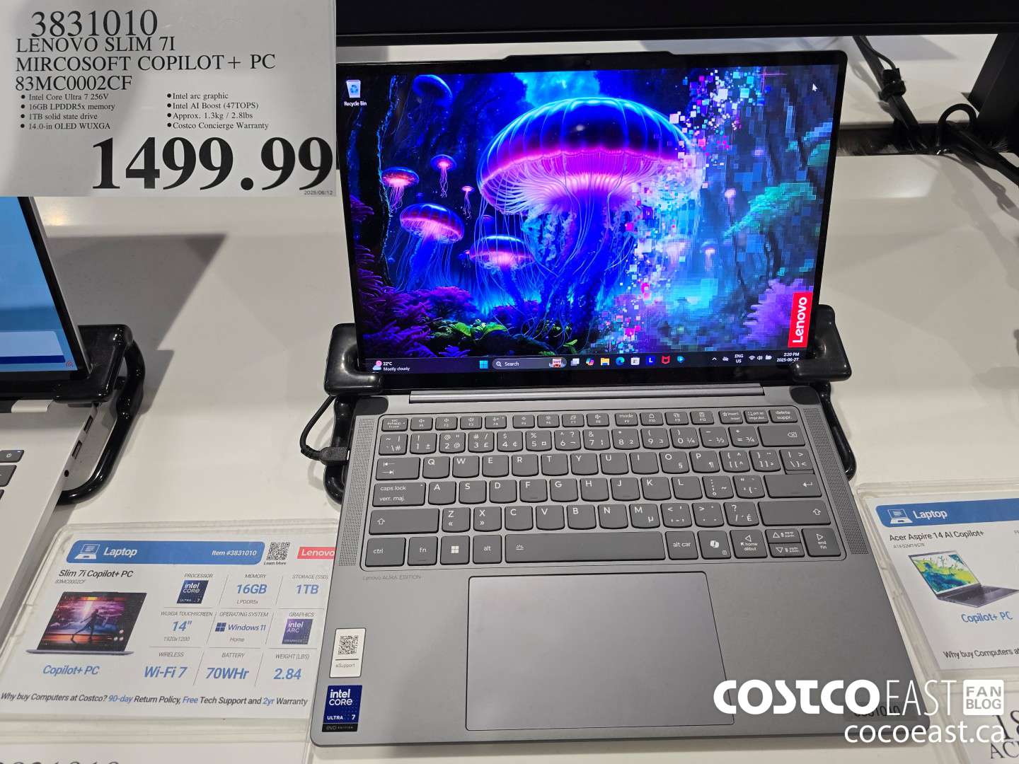 3831010 LENOVO SLIM 71 MIRCOSOFT COPILOT + PC 83MC0002CF $1499.99