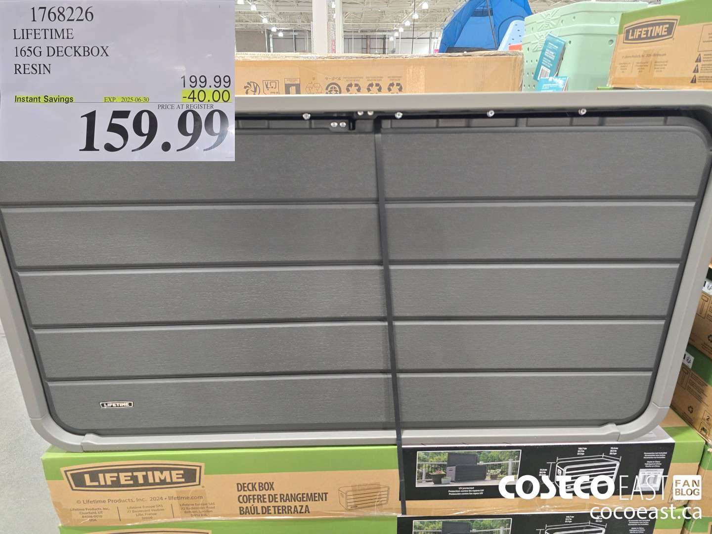 1768226 LIFETIME 165G DECKBOX RESIN ($40.00 INSTANT SAVINGS EXPIRES ON 2025-06-30) $159.99