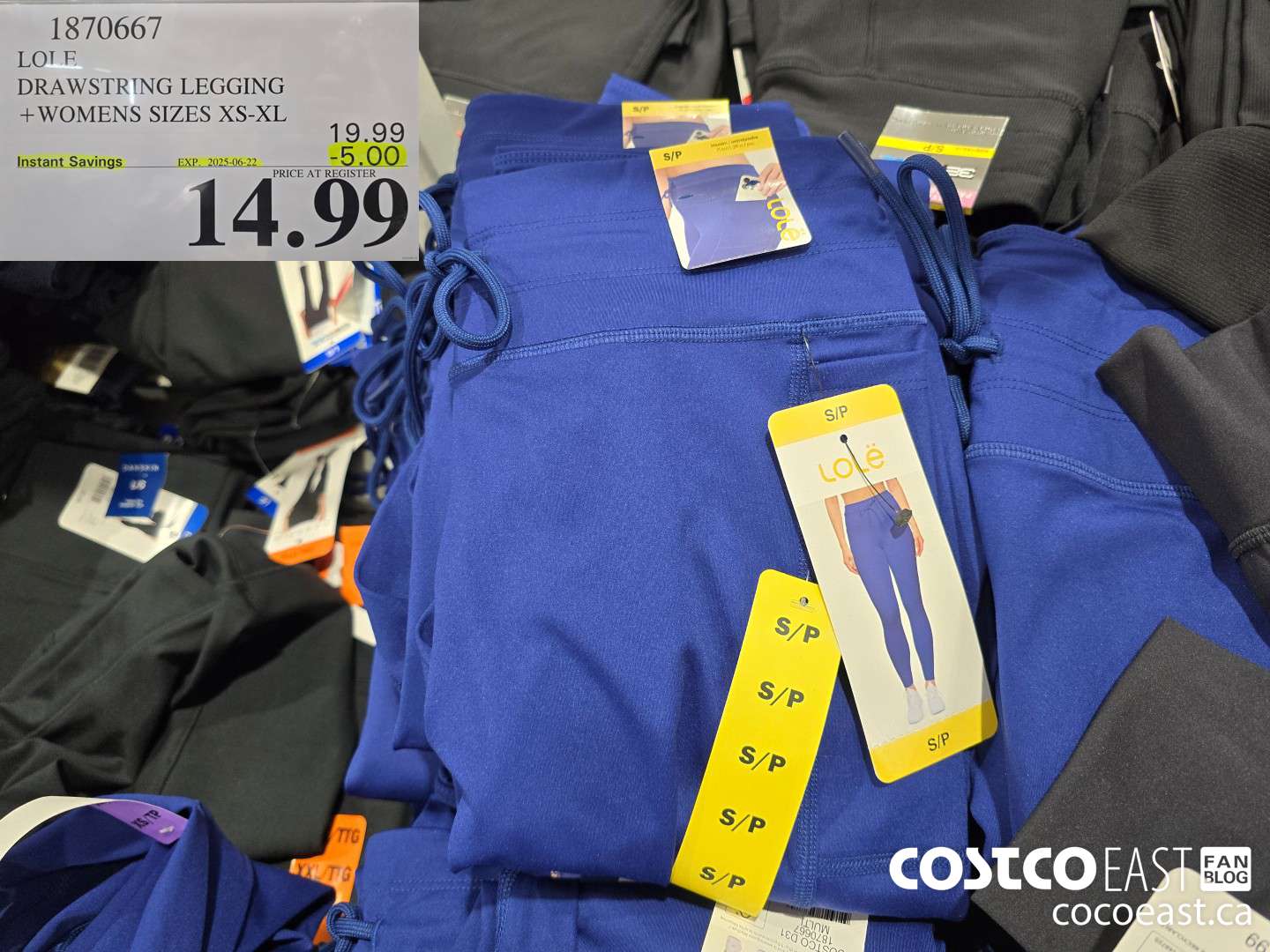 1870667 LOLE DRAWSTRING LEGGING +WOMENS SIZES XS-XL ($5.00 INSTANT SAVINGS EXPIRES ON 2025-06-22) $14.99