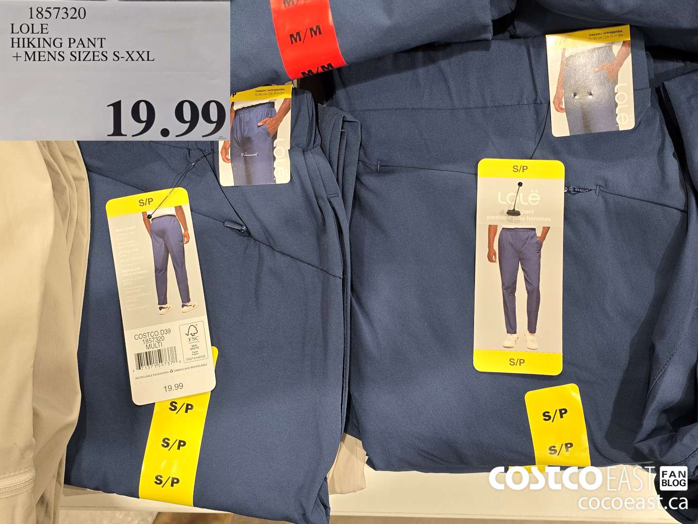 185720 LOLE HIKING PANT +MENS SIZES S-XXL $19.99