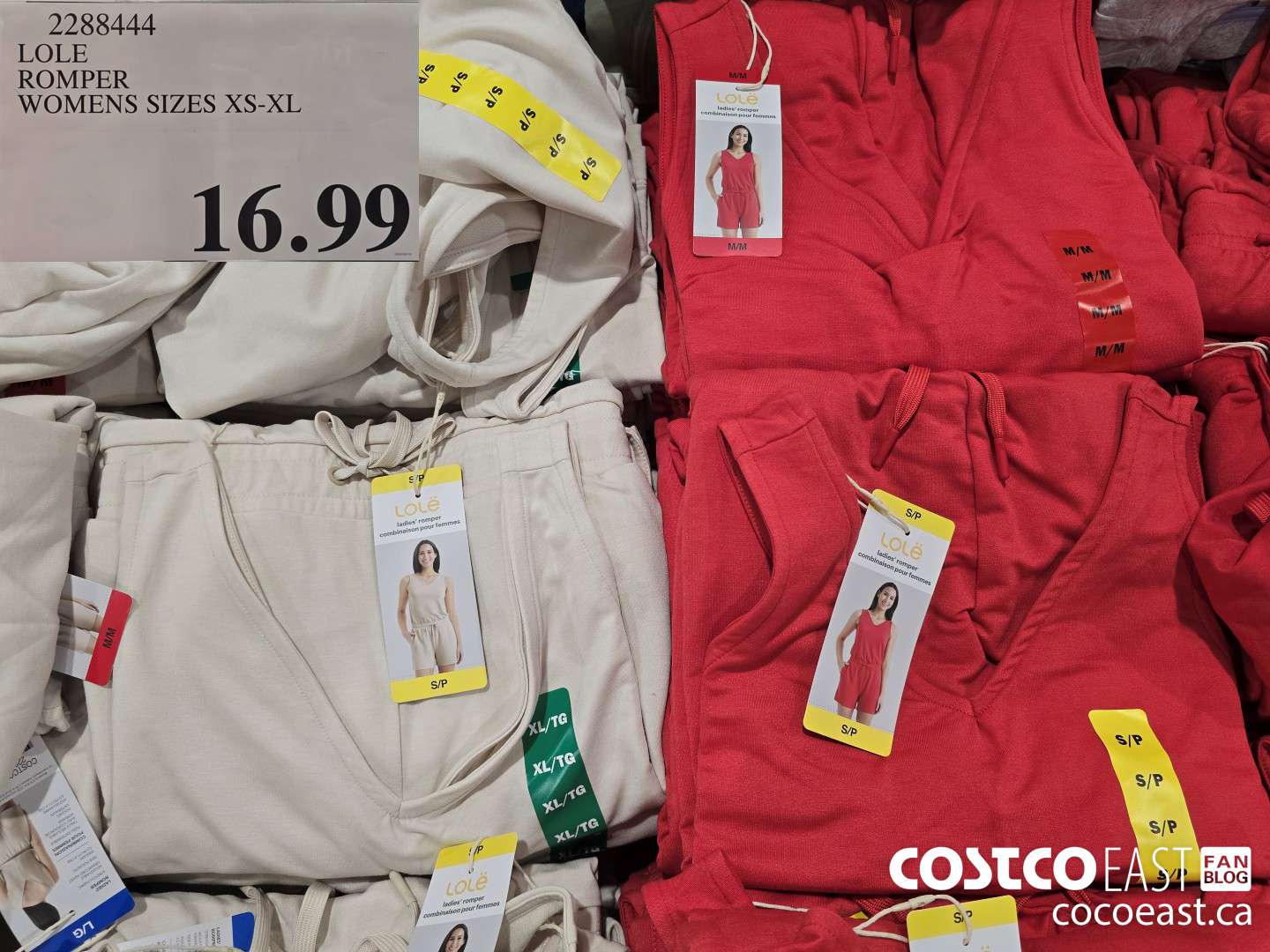 2288444 LOLE ROMPER WOMENS SIZES XS-XL $16.99