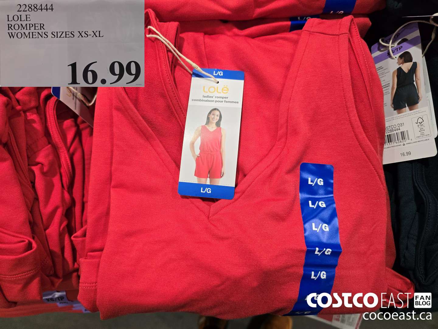 2288444 LOLE ROMPER WOMENS SIZES XS-XL $16.99