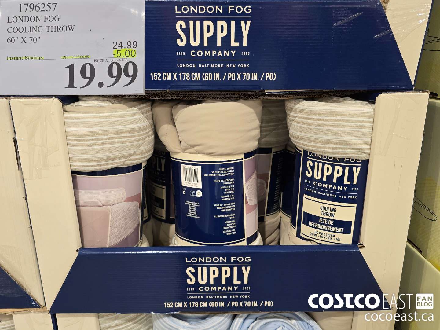 1796257 LONDON FOG COOLING THROW 60