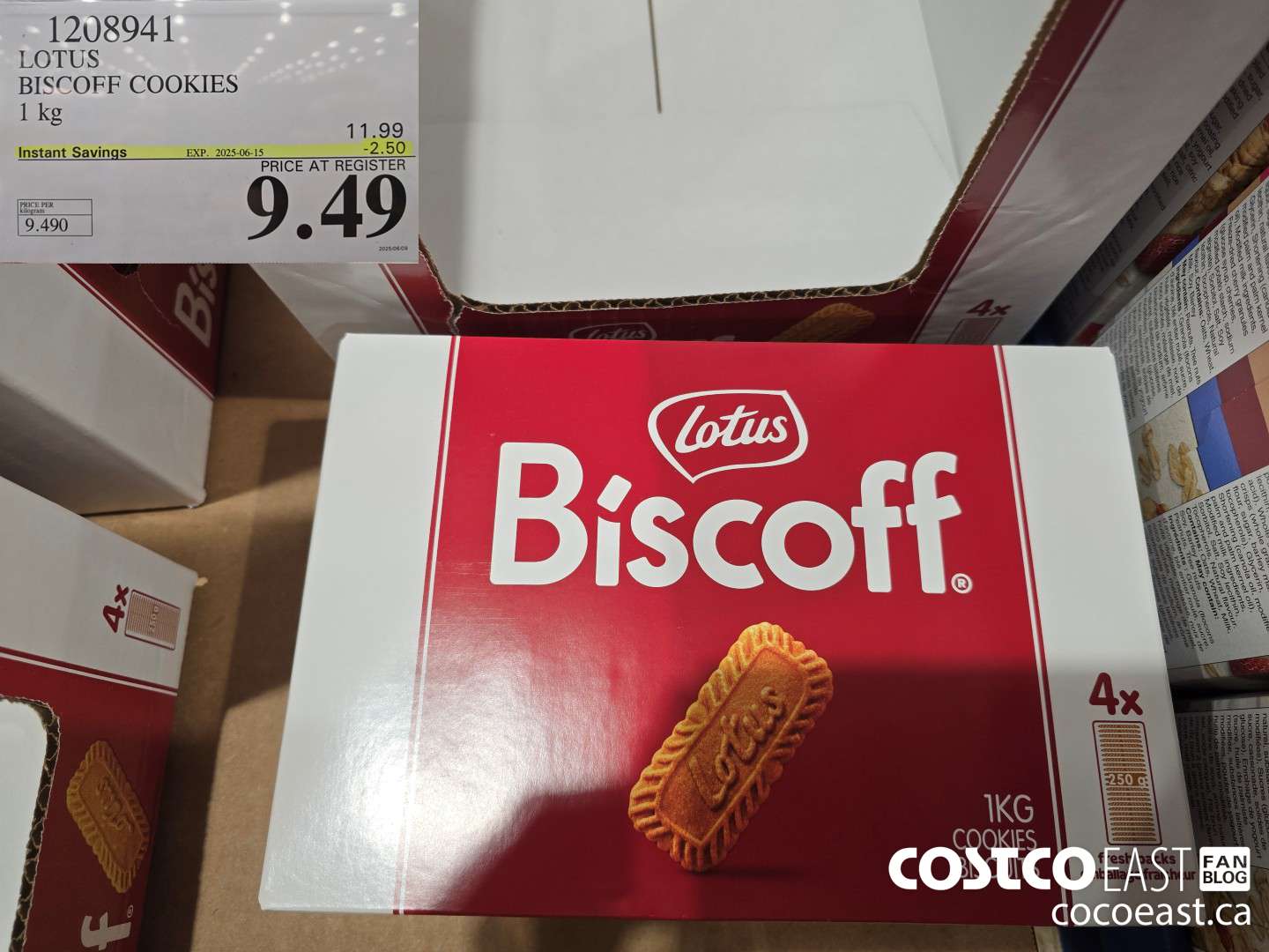 1208941 LOTUS BISCOFF COOKIES 1KG ($2.50 INSTANT SAVINGS EXPIRES ON 2025-06-15) $9.49