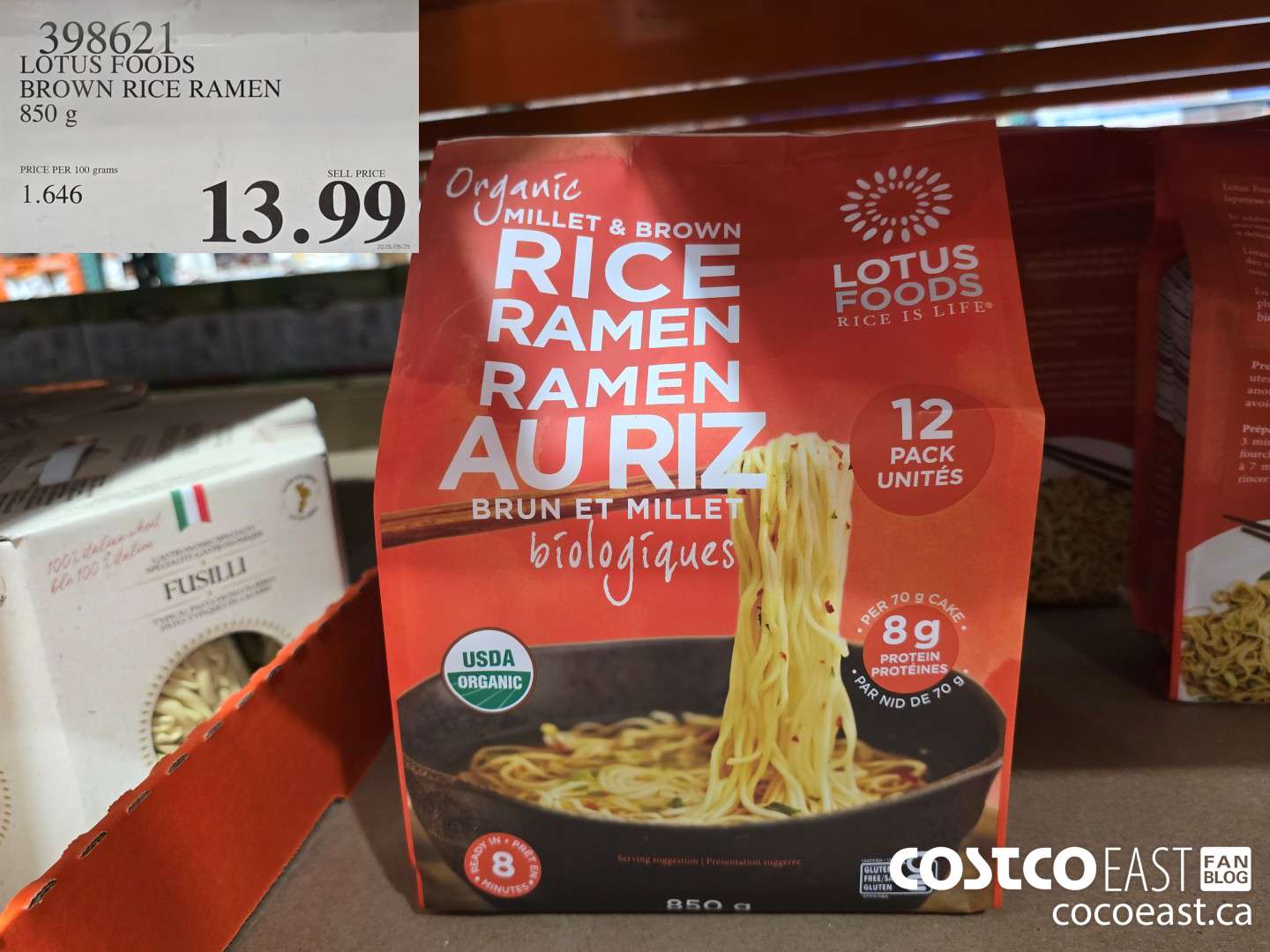 398621 LOTUS FOODS ORG. BROWN RICE RAMEN 850 g $13.99