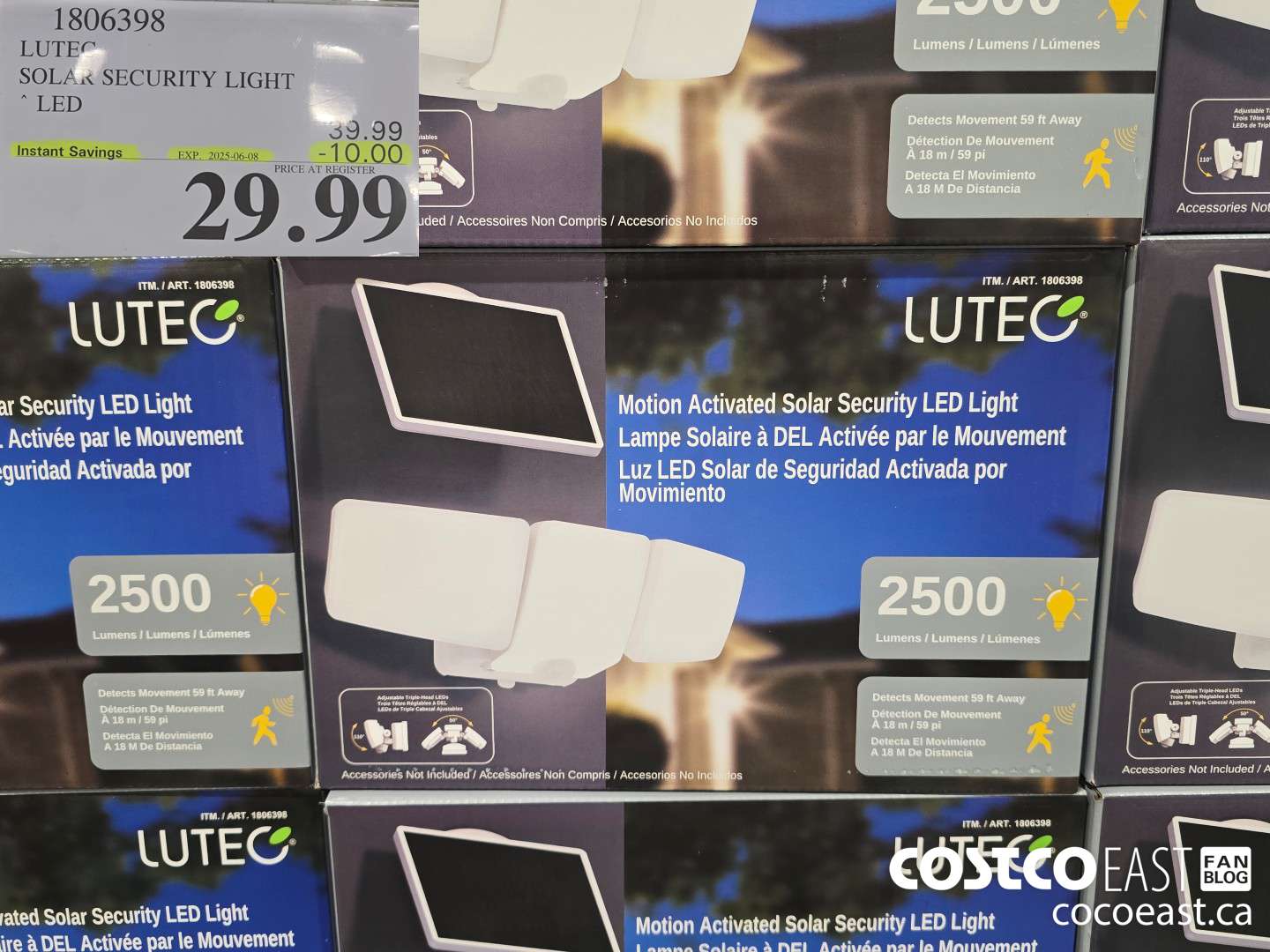 1806398 LUTEC SOLAR SECURITY LIGHT LED ($10.00 INSTANT SAVINGS EXPIRES ON 2025-06-08) $29.99