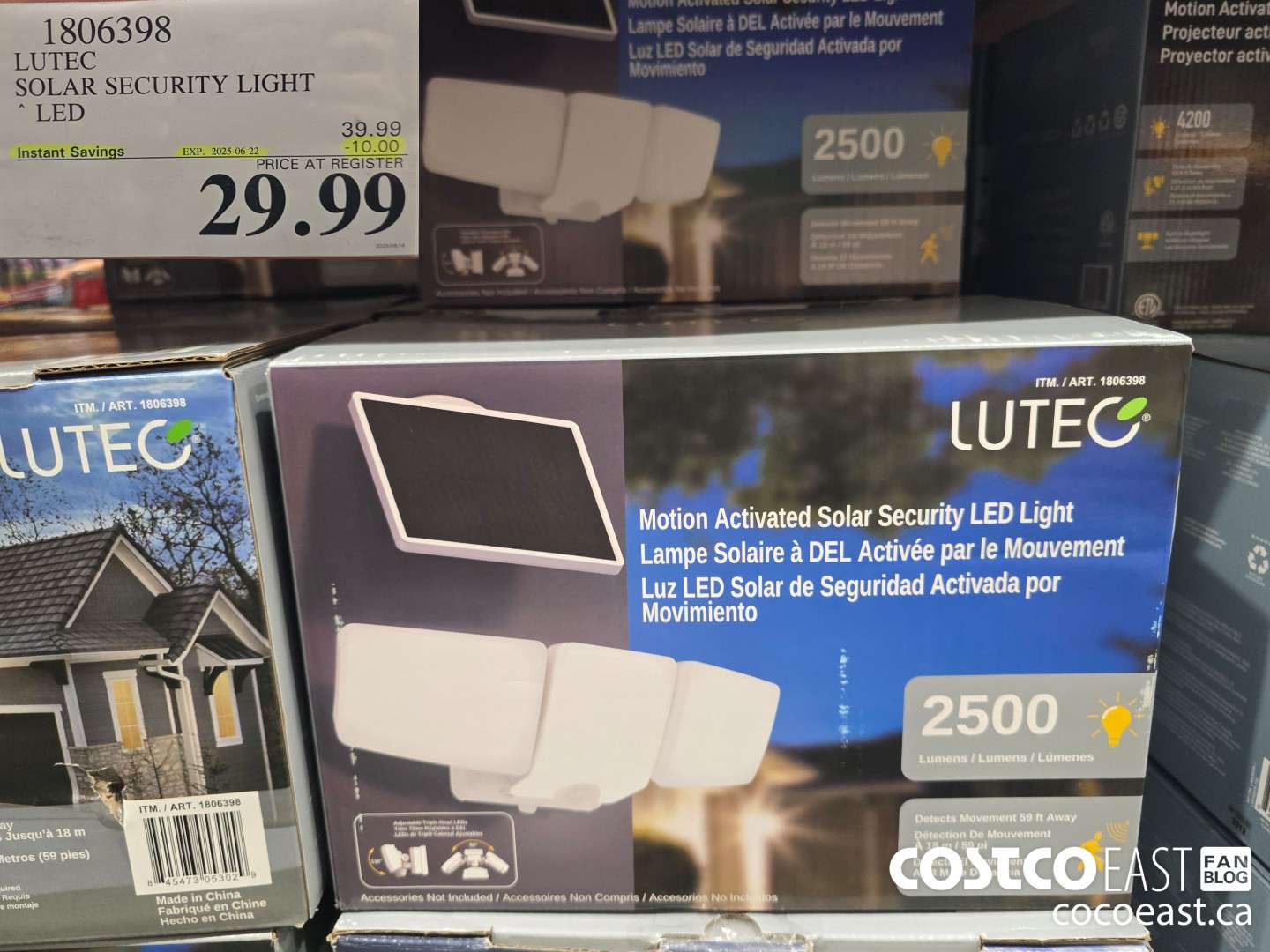 1806398 LUTEC SOLAR SECURITY LIGHT LED ($10.00 INSTANT SAVINGS EXPIRES ON 2025-06-22) $29.99