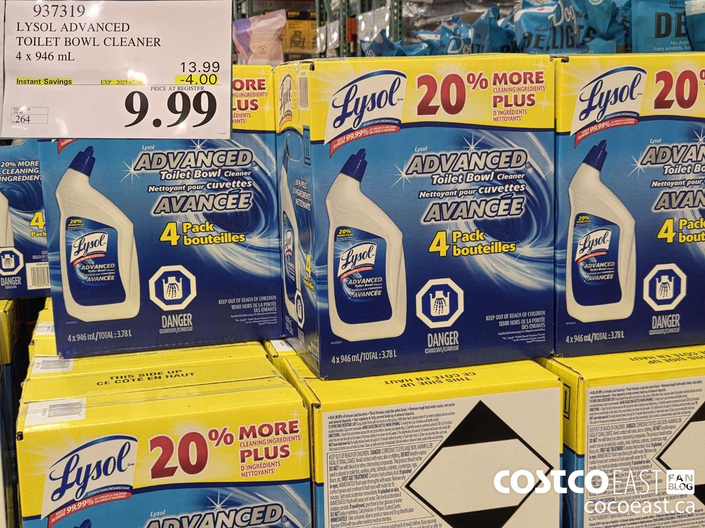 937319 LYSOL ADVANCED TOILET BOWL CLEANER 4 X 946 ML ($4.00 INSTANT SAVINGS EXPIRES ON 2025-07-06) $9.99