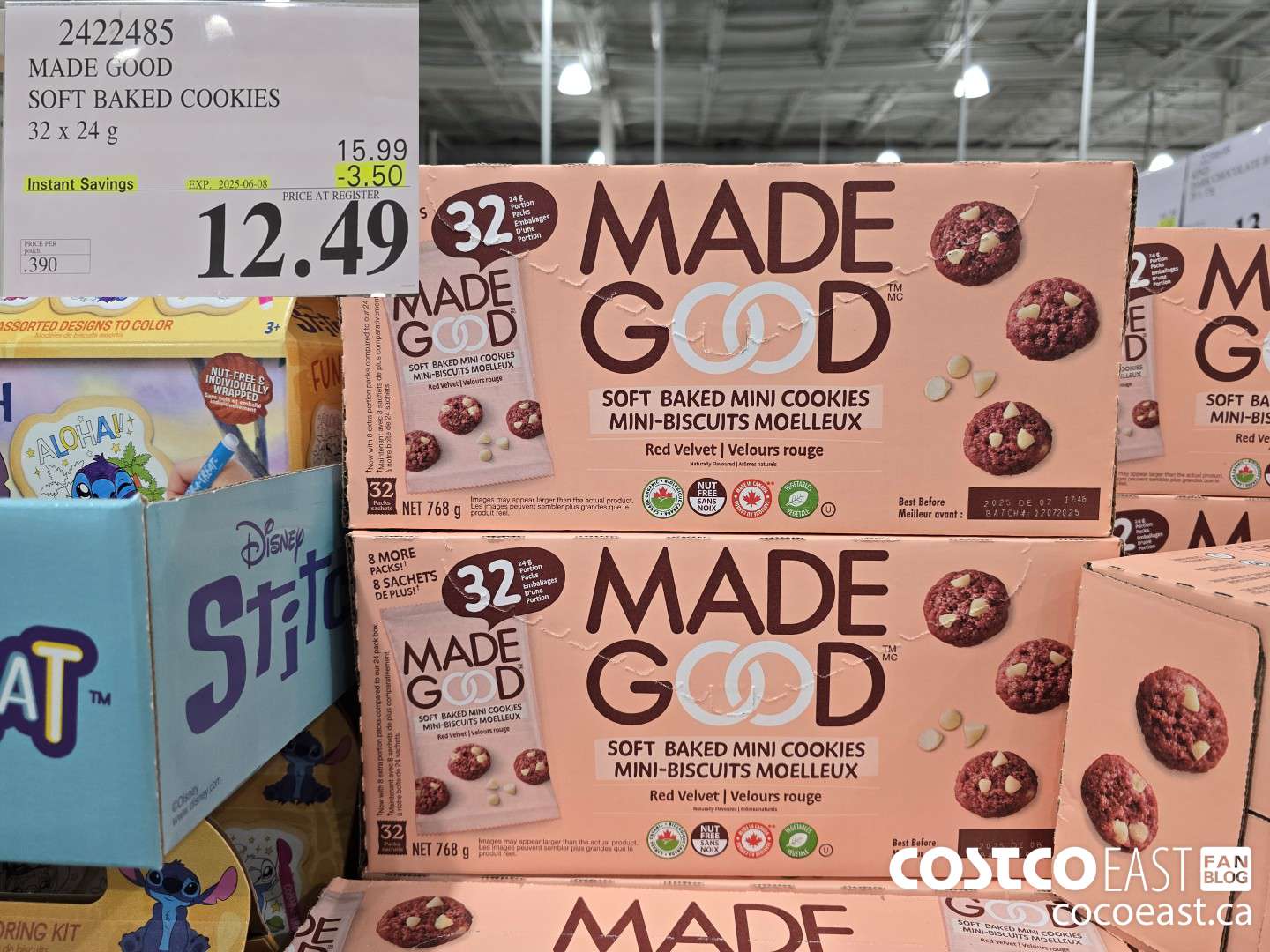 2422485 MADE GOOD SOFT BAKED COOKIES 32 x 24G ($3.50 INSTANT SAVINGS EXPIRES ON 2025-06-08) $12.49
