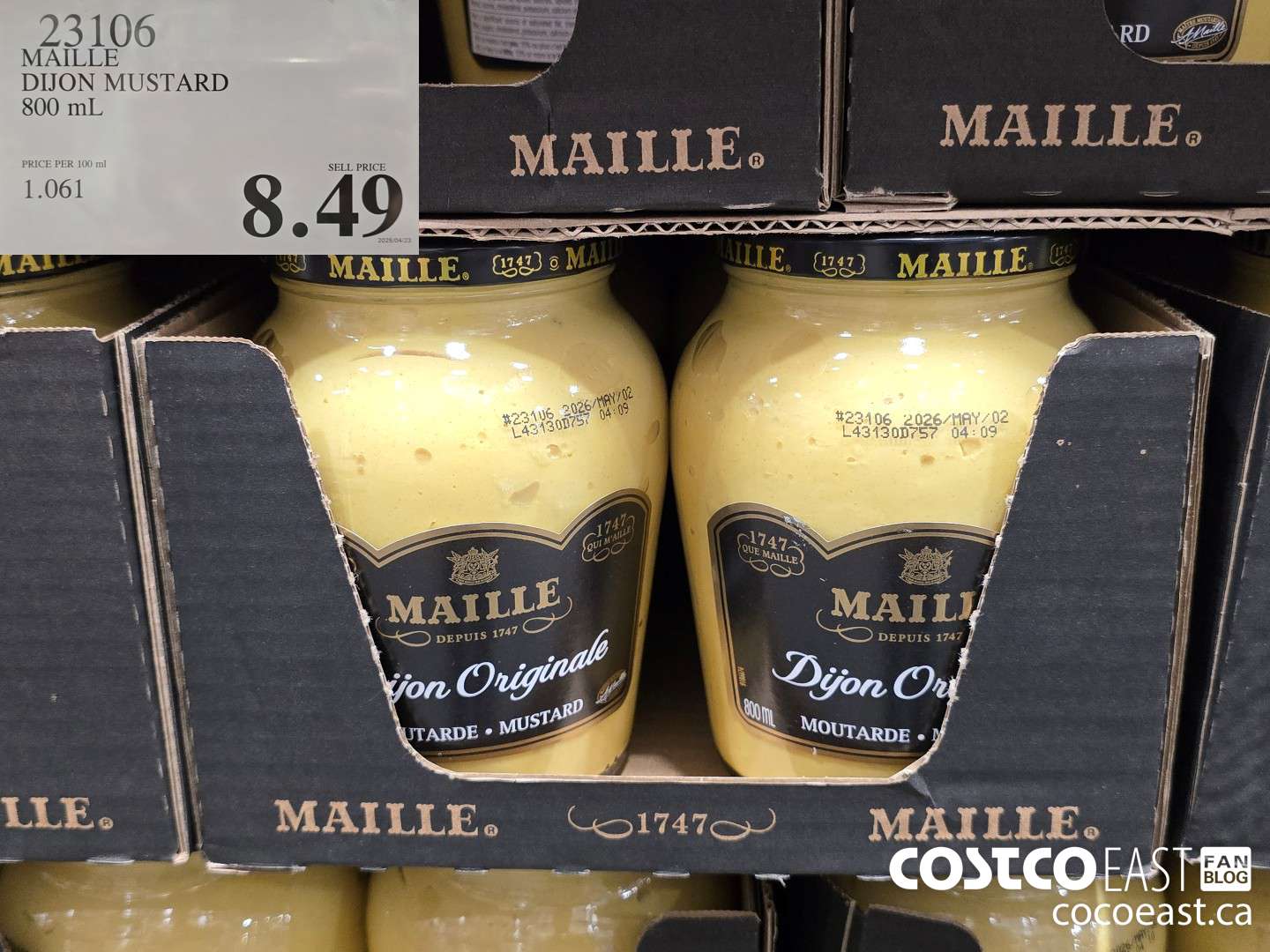 23106 MAILLE DIJON MUSTARD 800 ML $8.49