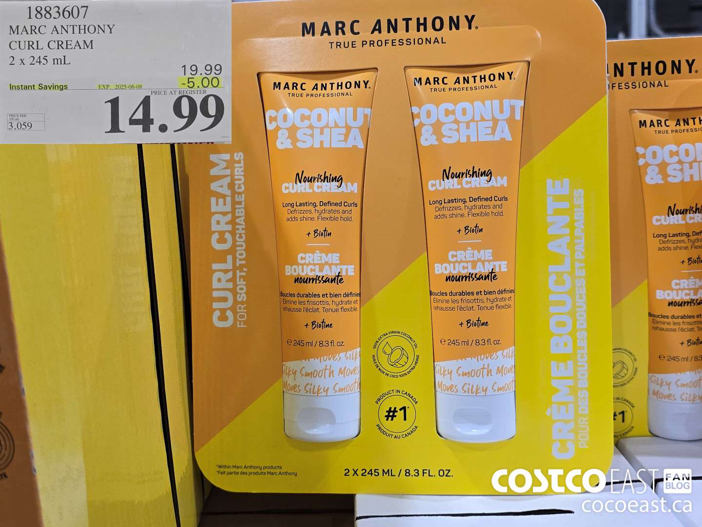 1883607 MARC ANTHONY CURL CREAM 2 X 245 ML ($5.00 INSTANT SAVINGS EXPIRES ON 2025-06-08) $14.99