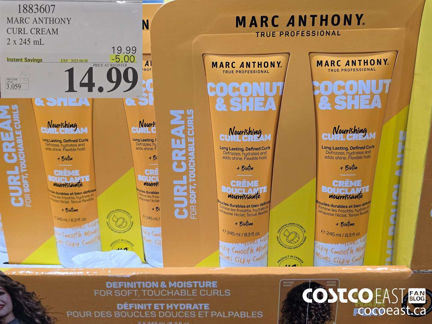1883607 MARC ANTHONY CURL CREAM 2 X 245 ML ($5.00 INSTANT SAVINGS EXPIRES ON 2025-06-08) $14.99