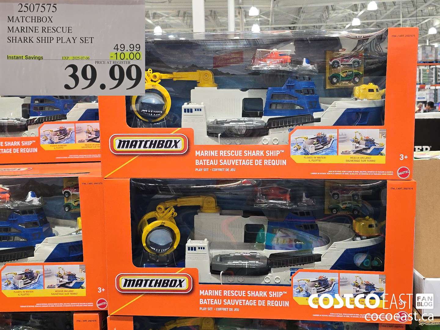 2507575 MATCHBOX MARINE RESCUE SHARK SHIP PLAY SET ($10.00 INSTANT SAVINGS EXPIRES ON 2025-07-06) $39.99