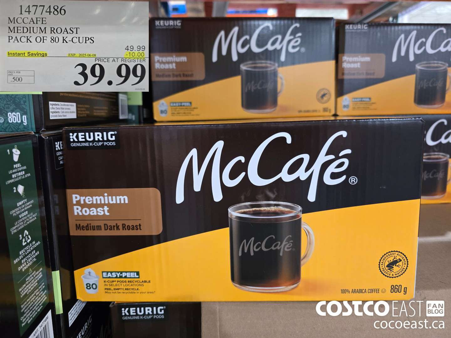 1477486 MCCAFE MEDIUM ROAST PACK OF 80 K-CUPS ($10.00 INSTANT SAVINGS EXPIRES ON 2025-06-08) $39.99