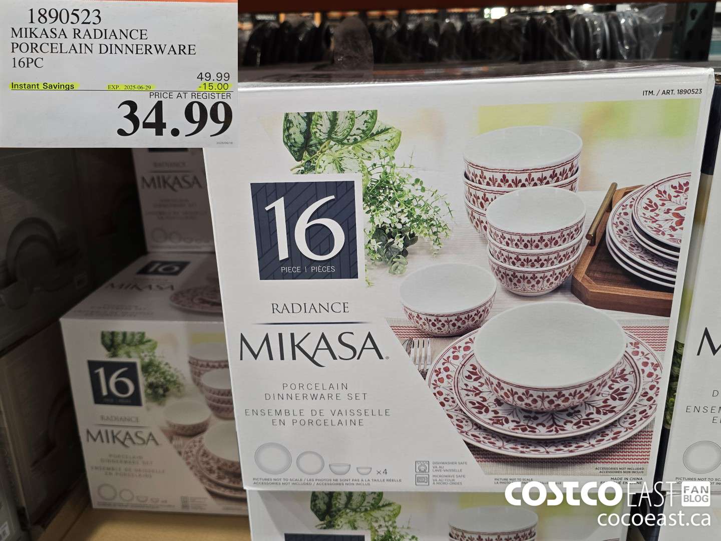 1890523 MIKASA RADIANCE PORCELAIN DINNERWARE 16PC ($15.00 INSTANT SAVINGS EXPIRES ON 2025-06-29) $34.99