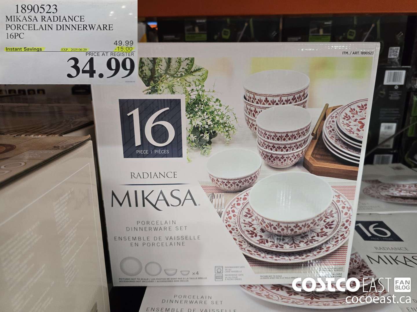 1890523 MIKASA RADIANCE PORCELAIN DINNERWARE 16PC ($15.00 INSTANT SAVINGS EXPIRES ON 2025-06-29) $34.99