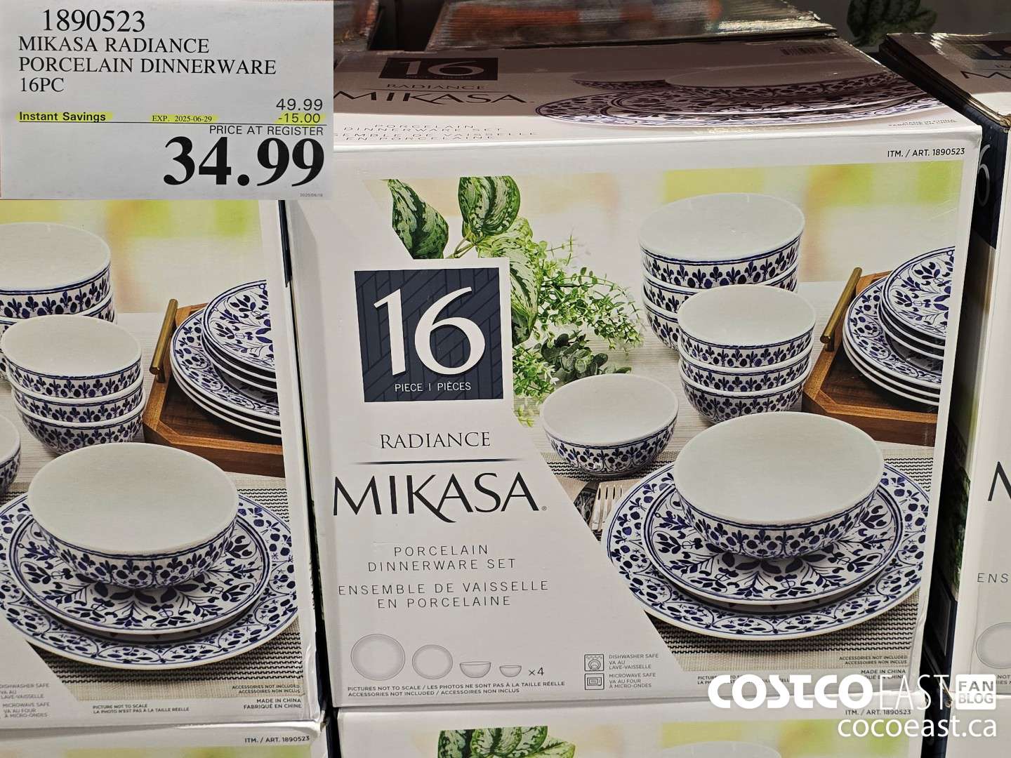 1890523 MIKASA RADIANCE PORCELAIN DINNERWARE 16PC ($15.00 INSTANT SAVINGS EXPIRES ON 2025-06-29) $34.99